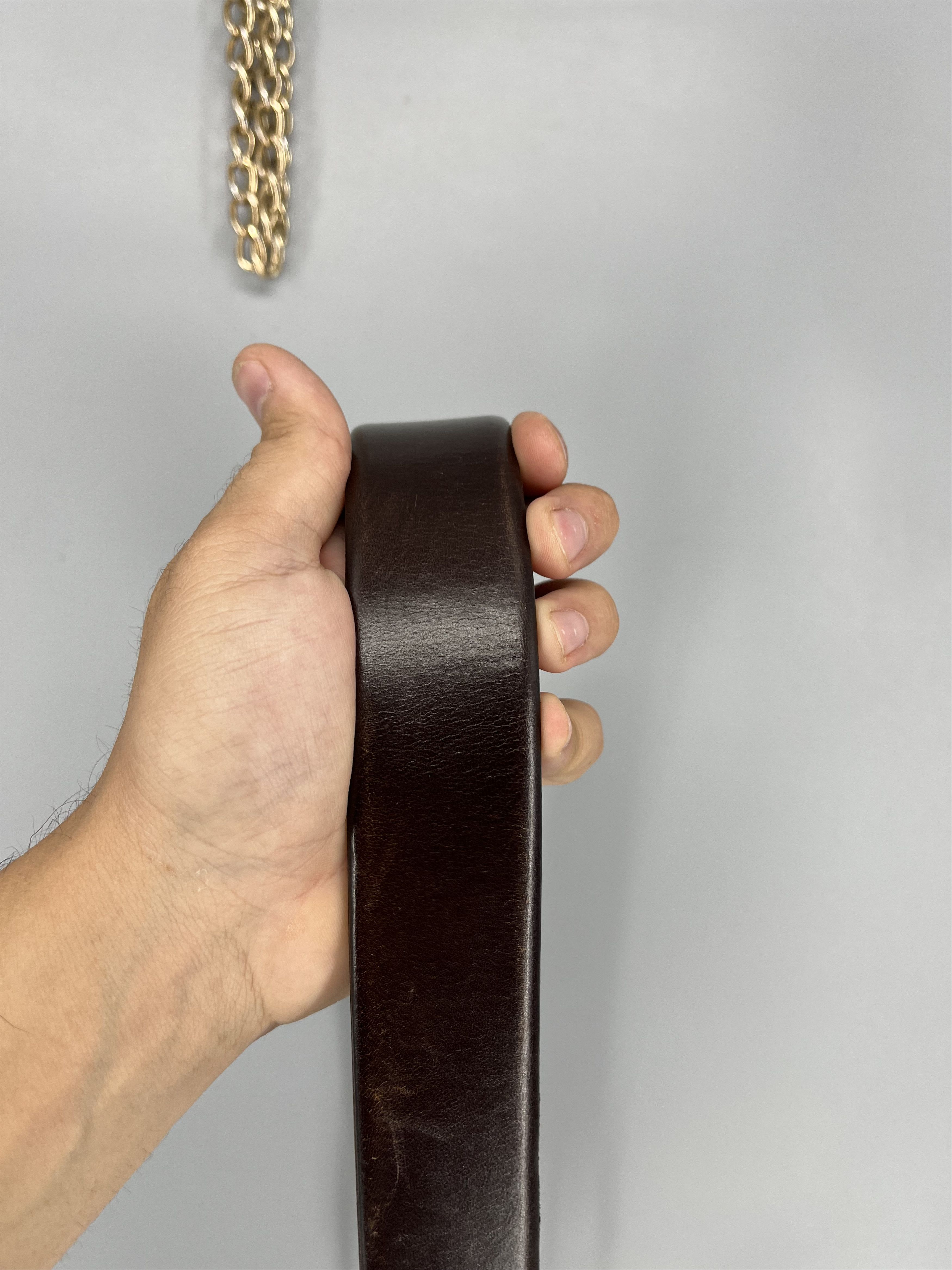 Hugo Boss Hugo Boss Brandon Handmade Dark Brown Leather Belt Men's Size ONE SIZE - 5 Thumbnail