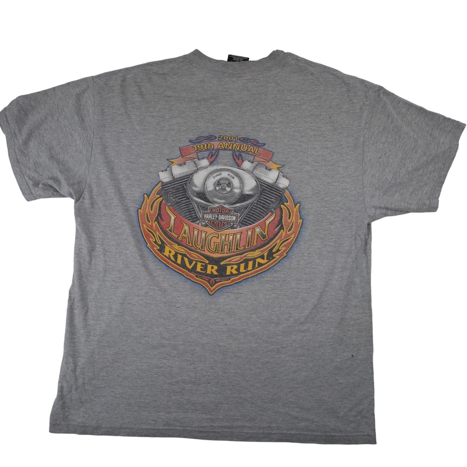Harley Davidson × Vintage Vintage Y2k Harley Davidson Laughlin Rive Run Graphic T Size US L / EU 52-54 / 3 - 9 Thumbnail