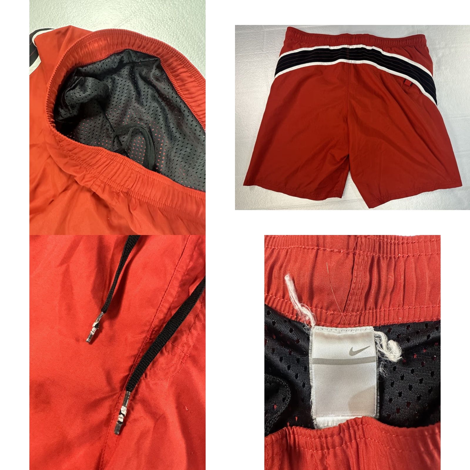 Nike Nike Red Black Men's Swim Trunks Size L Pockets - Vintage Nike Swim Shorts Size US 33 - 9 Thumbnail