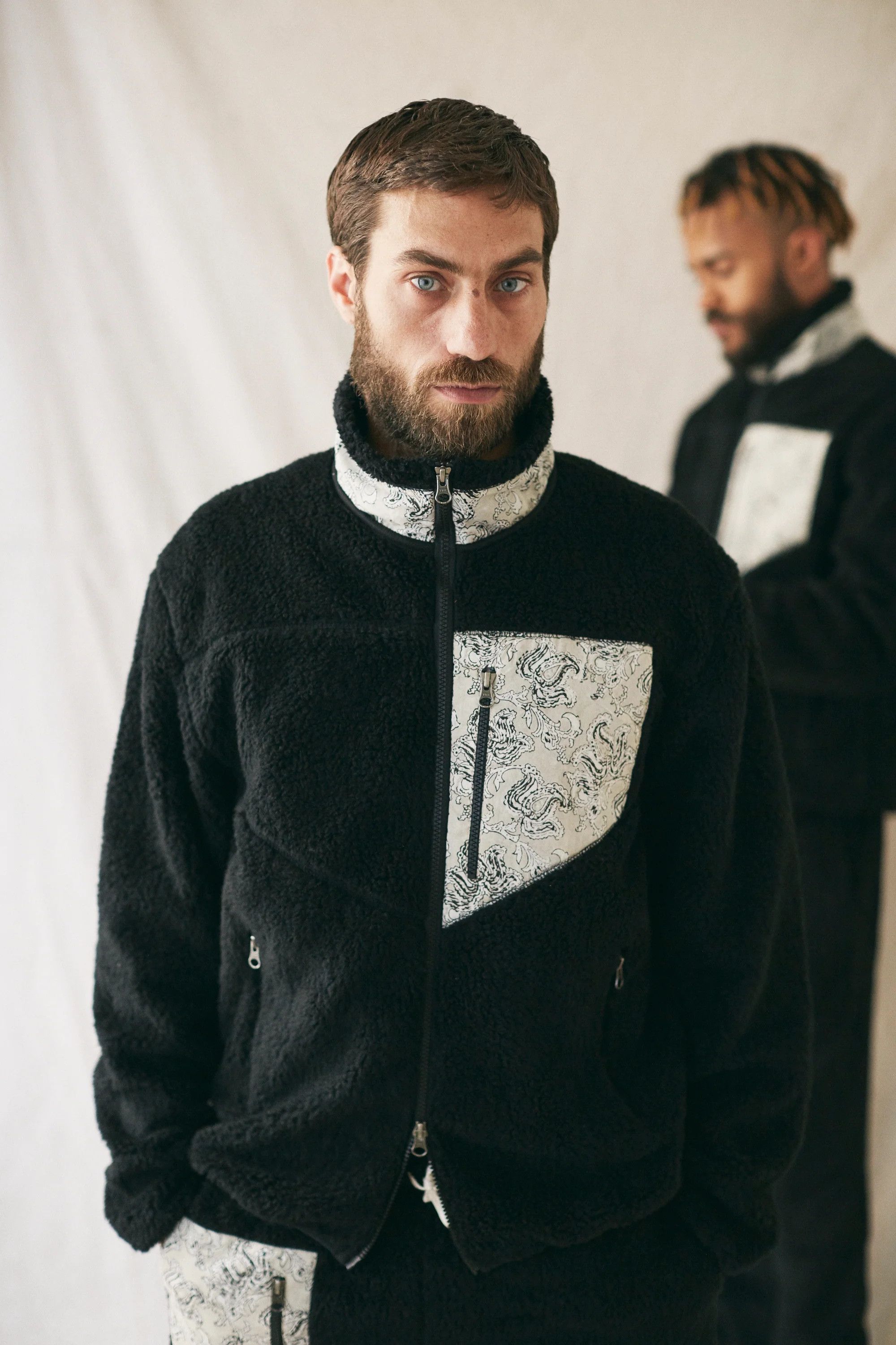 18 East Fleece Jacket with Block-Print Insets Size US XS / EU 42 / 0 - 1 Thumbnail