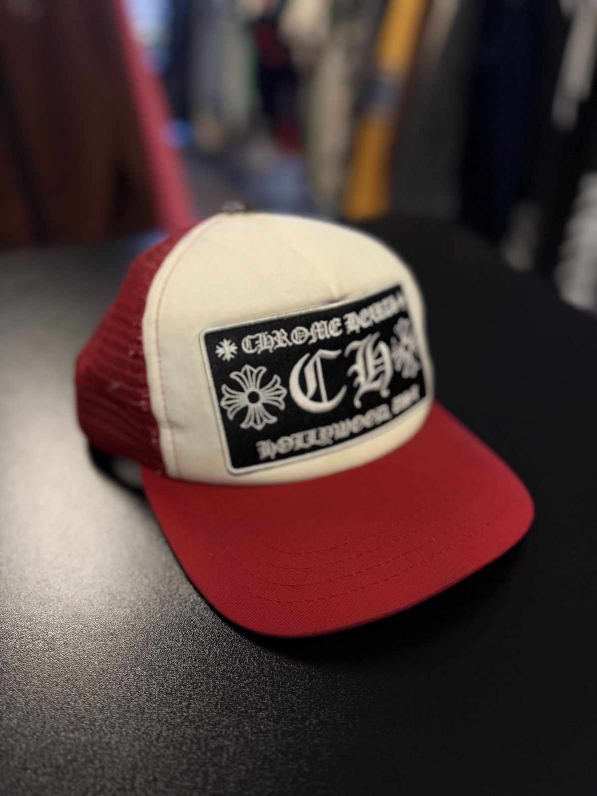 Chrome Hearts Chrome Hearts Hat Red White SnapBack Size ONE SIZE - 2 Thumbnail