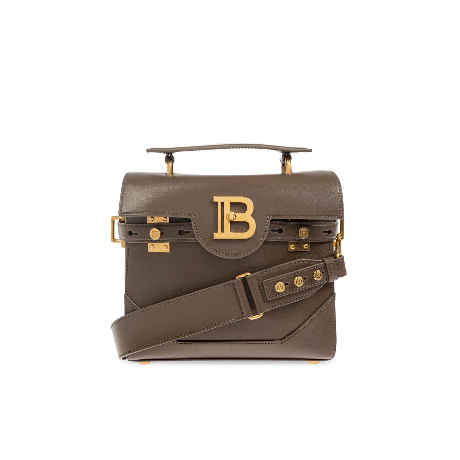 Balmain BALMAIN B-Buzz 23 Green Leather Top Handle Bag New & Authent Size ONE SIZE - 1 Thumbnail