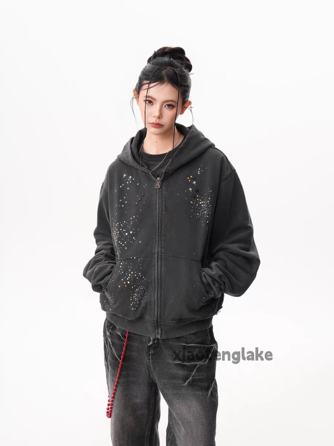 Vintage Unisex washed faded loose punk grunge yuppie hoodie Size US XXL / EU 58 / 5 - 5 Thumbnail
