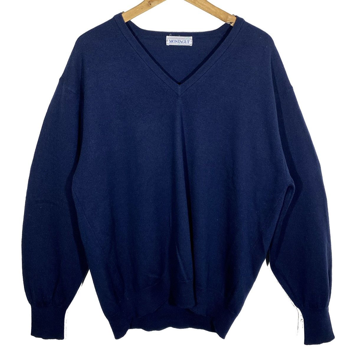 Montagut Pull Col V Old Money Vintage 90’s Montagut (Laine Vierge) Size US L / EU 52-54 / 3 - 1 Thumbnail