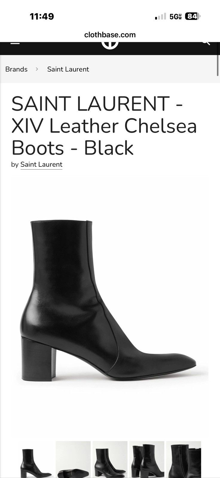 Saint Laurent Paris SAINT LAURENT XIV Leather Chelsea Boots 43/10 Size US 10 / EU 43 - 1 Thumbnail