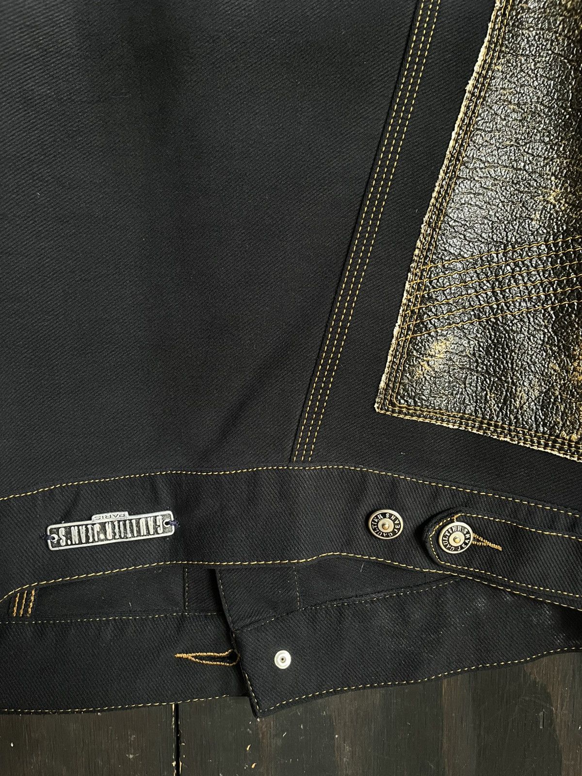 Jean Paul Gaultier Old JPG jeans vest. Cool hardware, leather panels Size US L / EU 52-54 / 3 - 5 Thumbnail