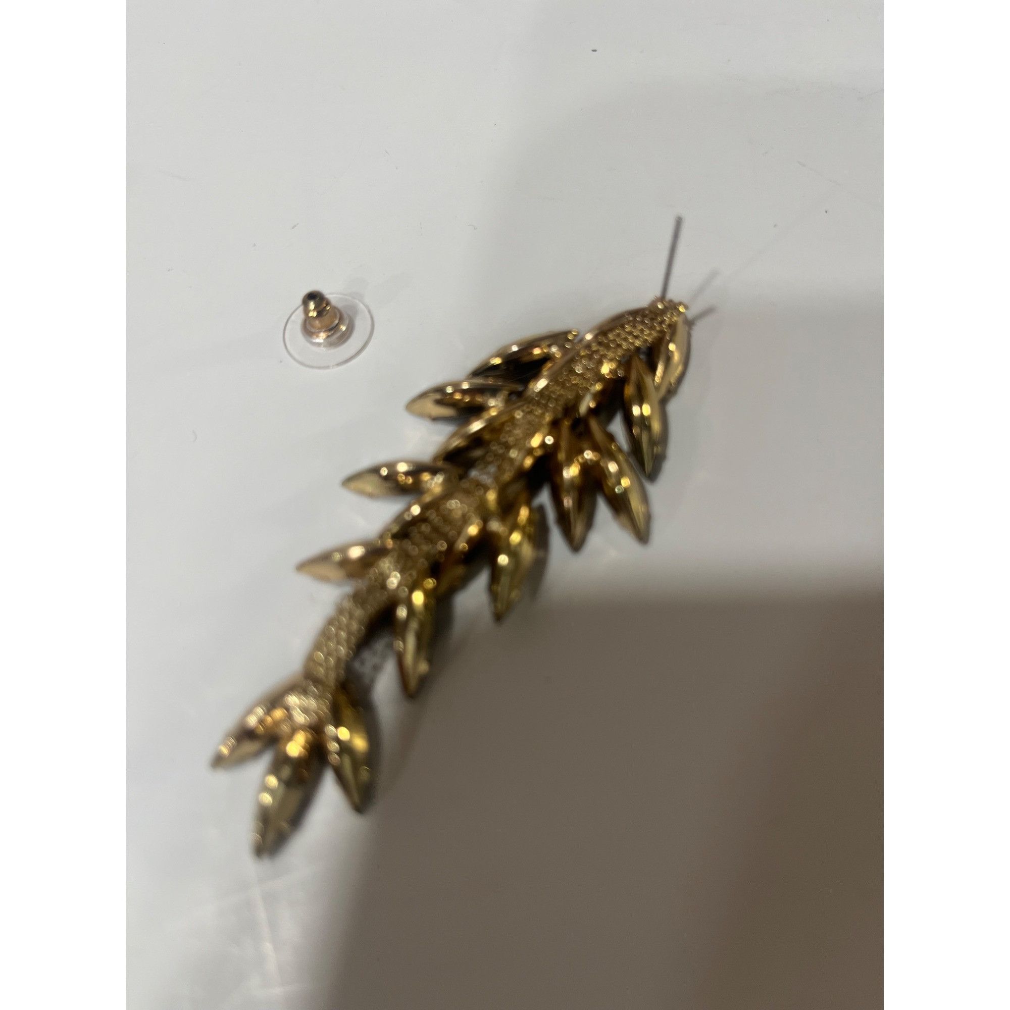 Bar III Bar III Black & Gold Leaf Drop Earrings With Stud Back Size ONE SIZE - 11 Thumbnail