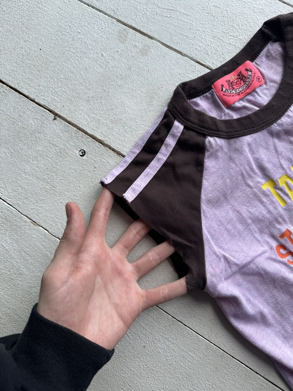 Juicy Couture × Vintage 🚨Vintage JUICY COUTURE avant garde PINK y2k goth tee Size S / US 4 / IT 40 - 6 Thumbnail