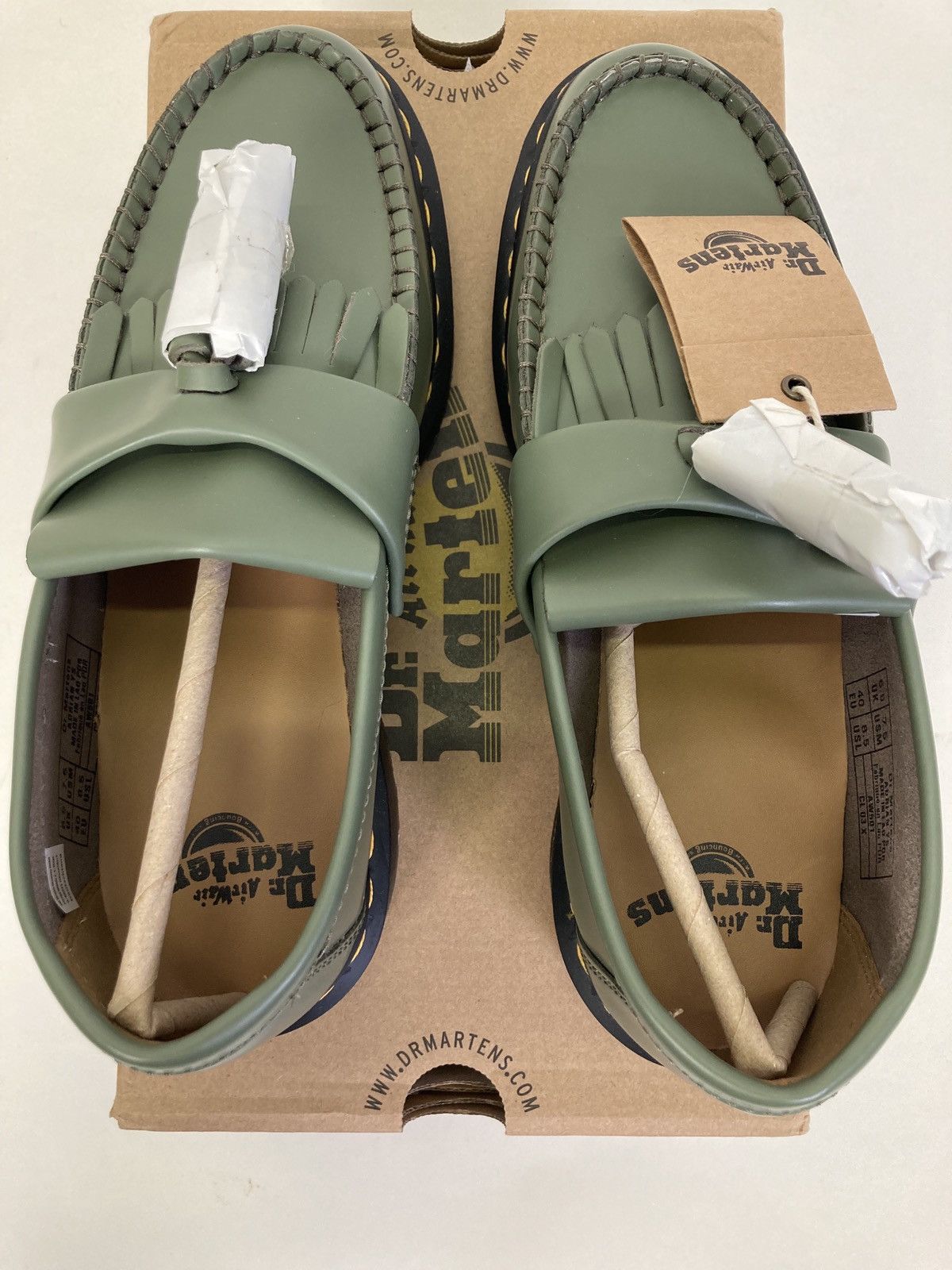 Dr. Martens Khaki Adrian loafers new with tags U.K.6.5/EU 40/US7.5 Size US 7.5 / EU 40-41 - 4 Thumbnail