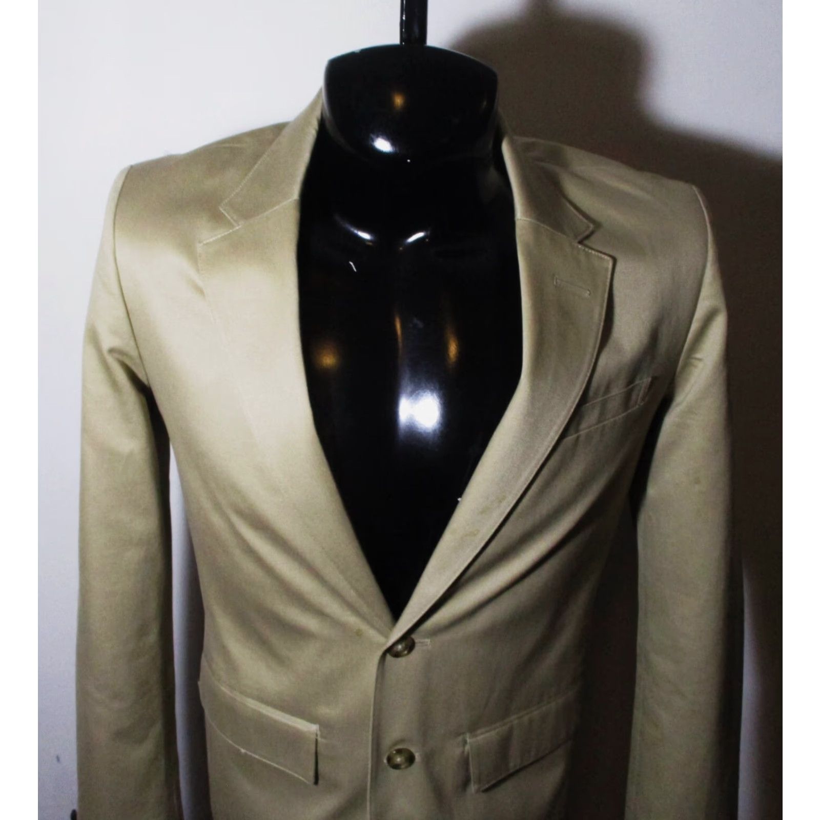Vintage L.L. Bean Blazer Shirt Men's Khaki Tan 100% Cotton NWOT Size 36 Vintage No Size 36R - 2 Thumbnail