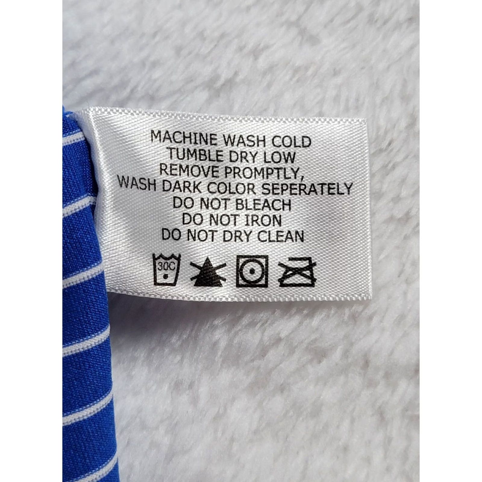 Vintage Coolibar Womens Blue Striped UPF 50+ Quarter-Zip Long Sleeve Shirt Large Stretch Size L / US 10 / IT 46 - 5 Thumbnail