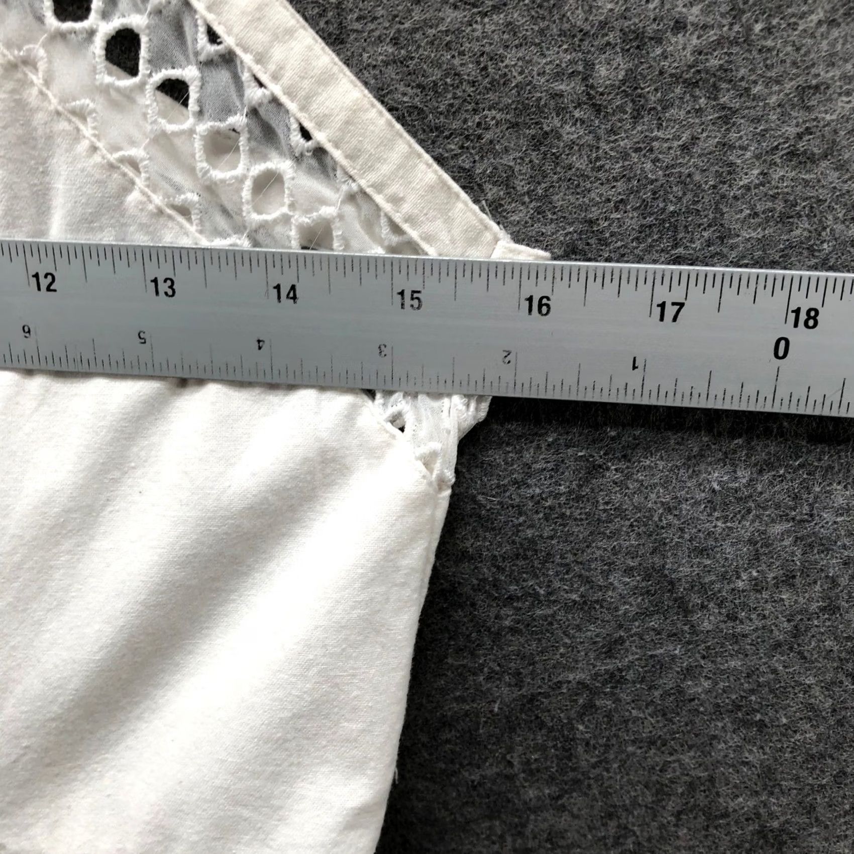 American Eagle Outfitters American Eagle Fit Flare Dress Womens 6 White Cotton Lace Summer A-Line Size M / US 6-8 / IT 42-44 - 5 Thumbnail