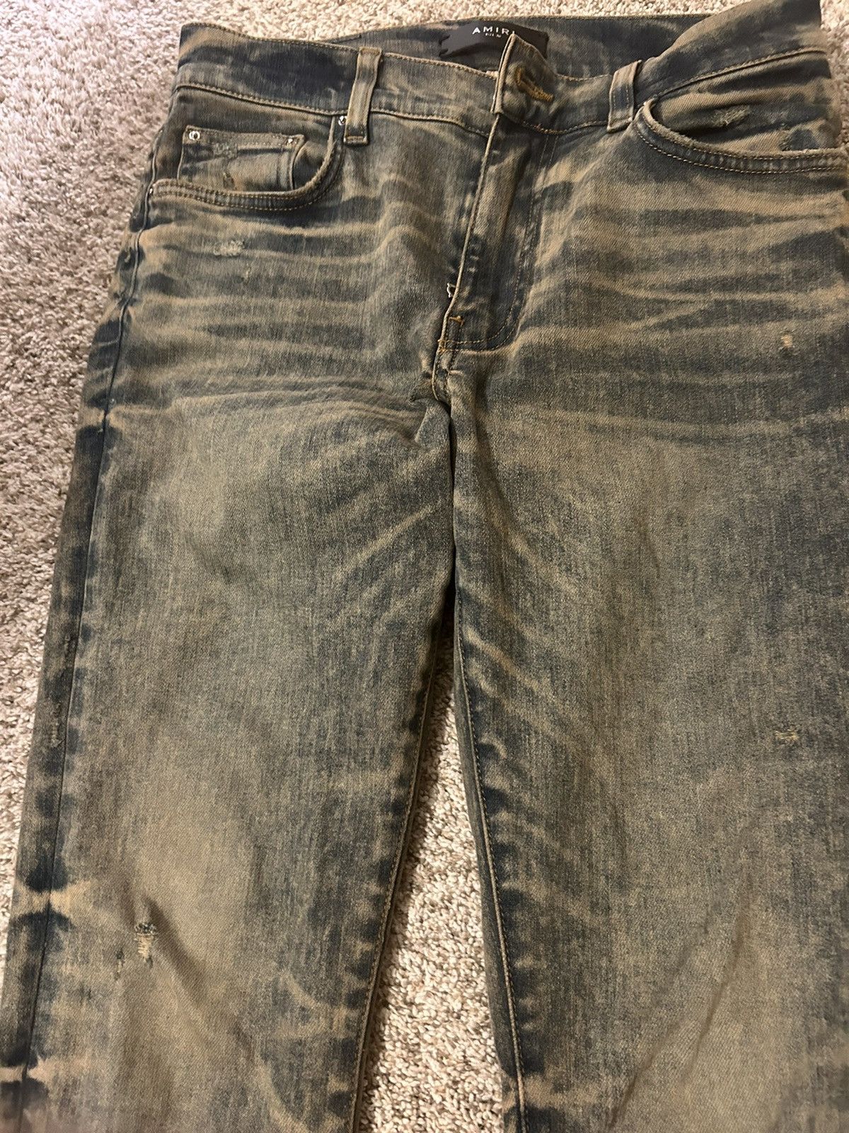 Amiri Sand Washed Blue Denim Size US 30 / EU 46 - 3 Thumbnail