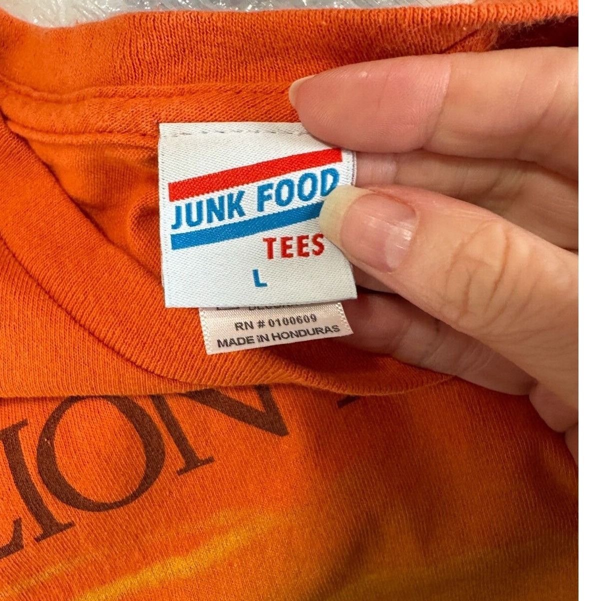 Other Junkfood Tees Orange Lion King Graphic Raw Hem Crop Tee Size US L / EU 52-54 / 3 - 6 Thumbnail