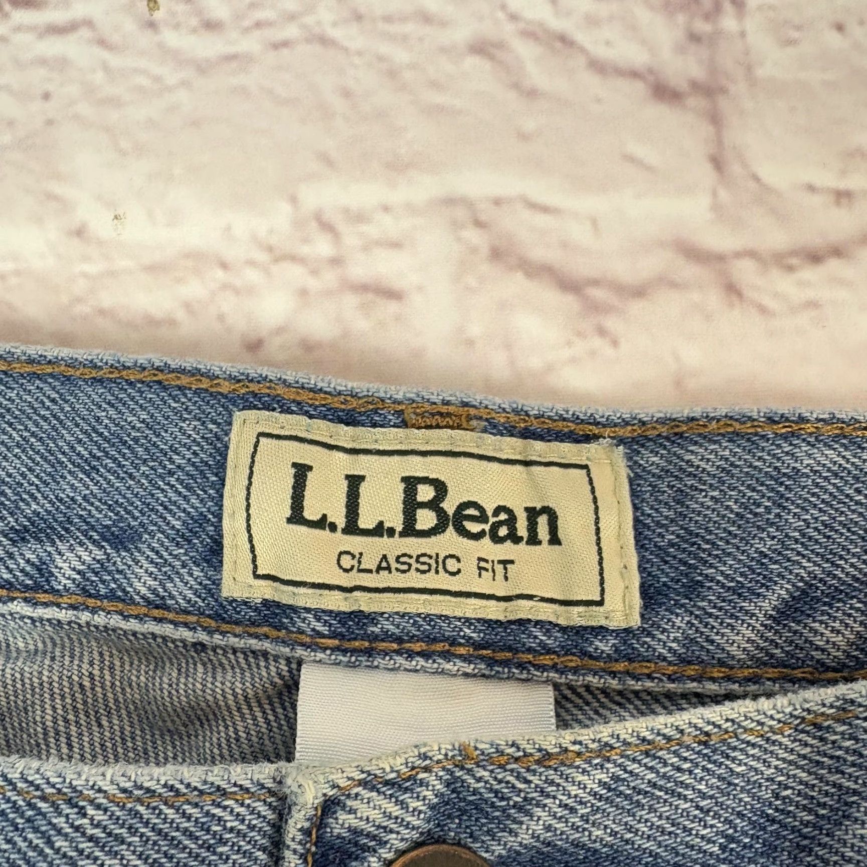 Vintage L.L.Bean Jeans Mens 32x27 Blue Classic Fit 100% Cotton Denim Pants Straight Leg Size US 32 / EU 48 - 6 Thumbnail