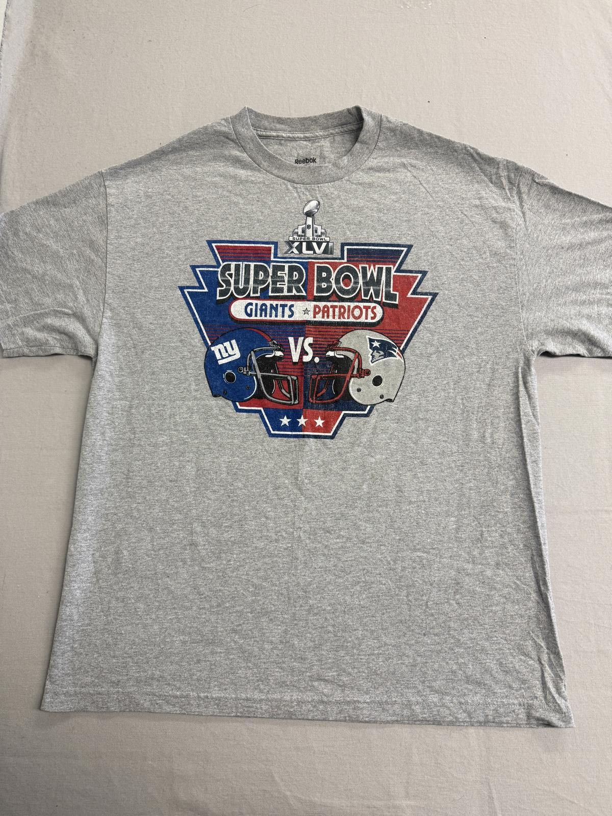 Reebok Reebok NFL Super Bowl XLVI T-shirt Ny Giants vs Patriots XL Size US XL / EU 56 / 4 - 1 Thumbnail