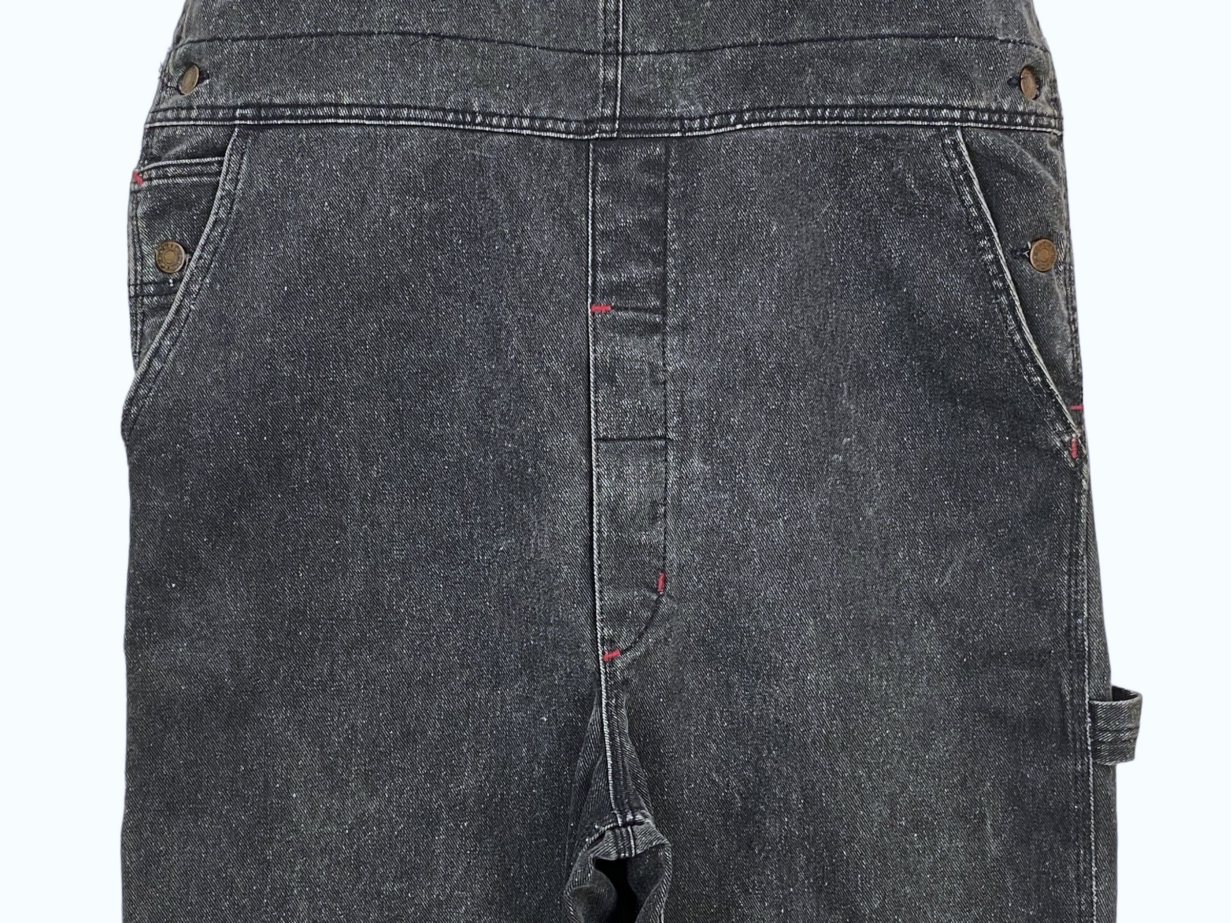 Cherokee × Vintage Cherokee Carpenter Bib Overalls Black Light Wash Jeans Size US 39 - 4 Thumbnail