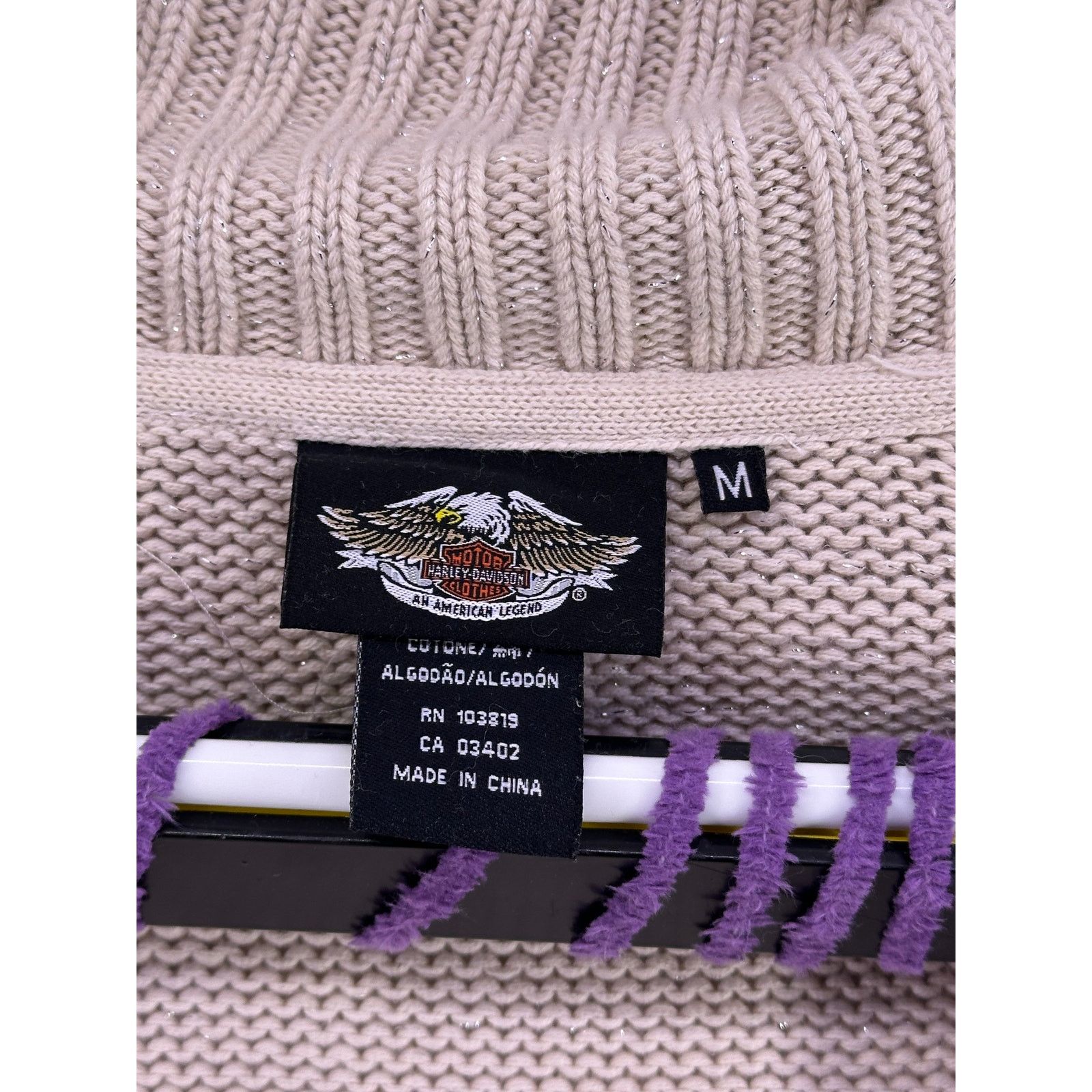 Harley Davidson Harley Davidson Shawl Neck Sweater Biker Size M Off White Size M / US 6-8 / IT 42-44 - 4 Thumbnail