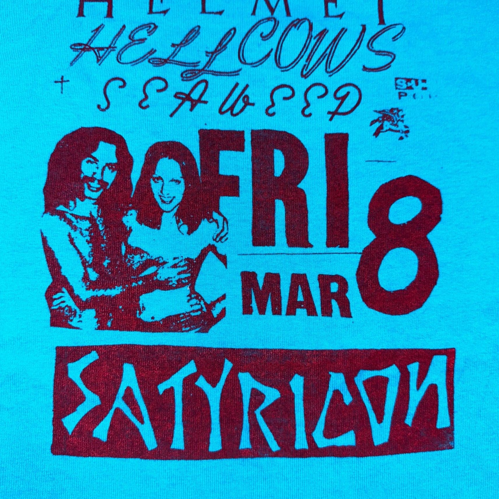 Fruit Of The Loom VINTAGE Sub Pop Tad Concert 90s VTG T Shirt Helemt Hellcows Seaweed Satyricon Nirvana M Men Medium Blue Shirt 90s Theme Size US M / EU 48-50 / 2 - 4 Thumbnail