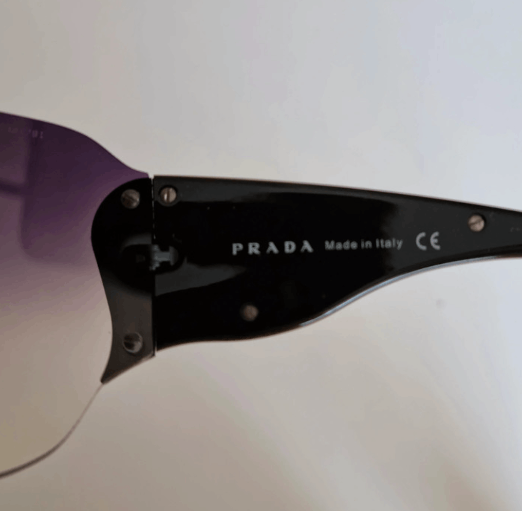 Prada PRADA 2004 Sunglasses Rimless Sport Metal Frame Shield Size ONE SIZE - 5 Thumbnail