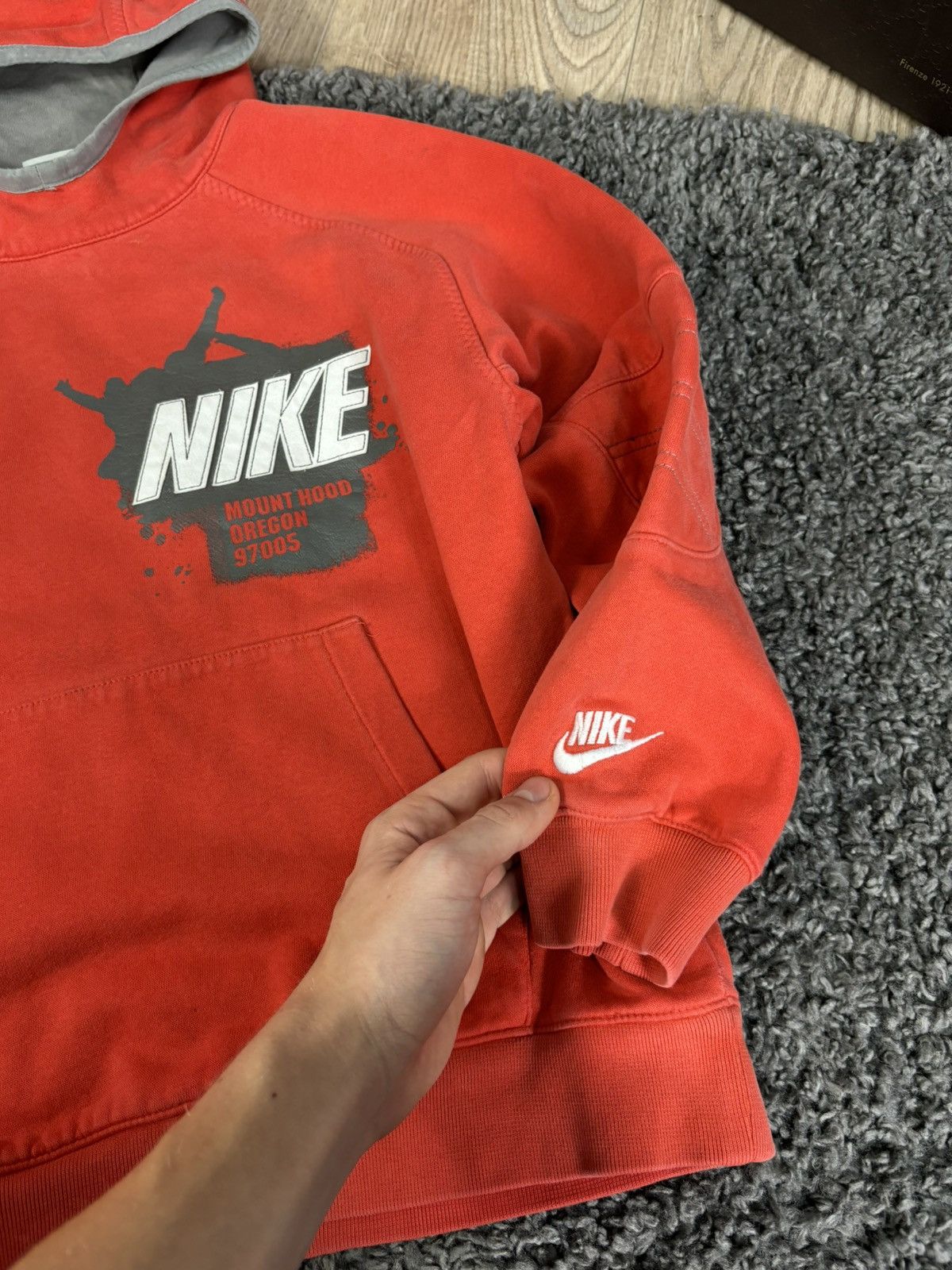 Nike × Vintage Hoodie Nike Vintage Big Central Logo Streetwear Gorpcore Size US S / EU 44-46 / 1 - 5 Thumbnail