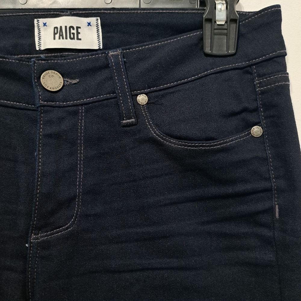 Paige Paige Peg Super Skinny Mid Rise Dark Wash Vertigo Size 28 Size 28" / US 6 / IT 42 - 10 Thumbnail