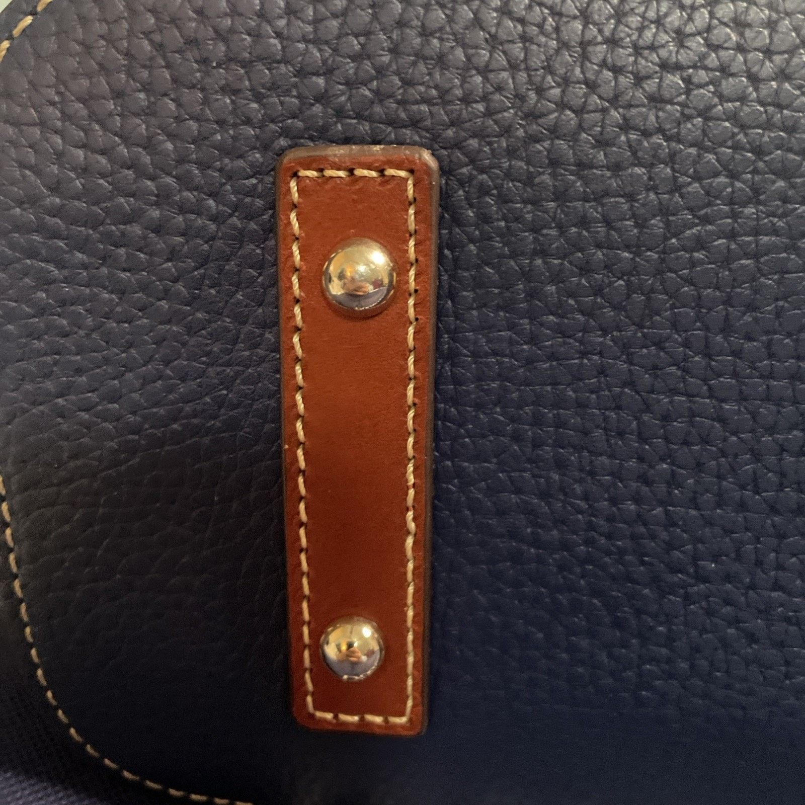 Dooney & Bourke Dooney & Bourke Pebble Grain Brenna Leather in Blue/Brown Size ONE SIZE - 8 Thumbnail