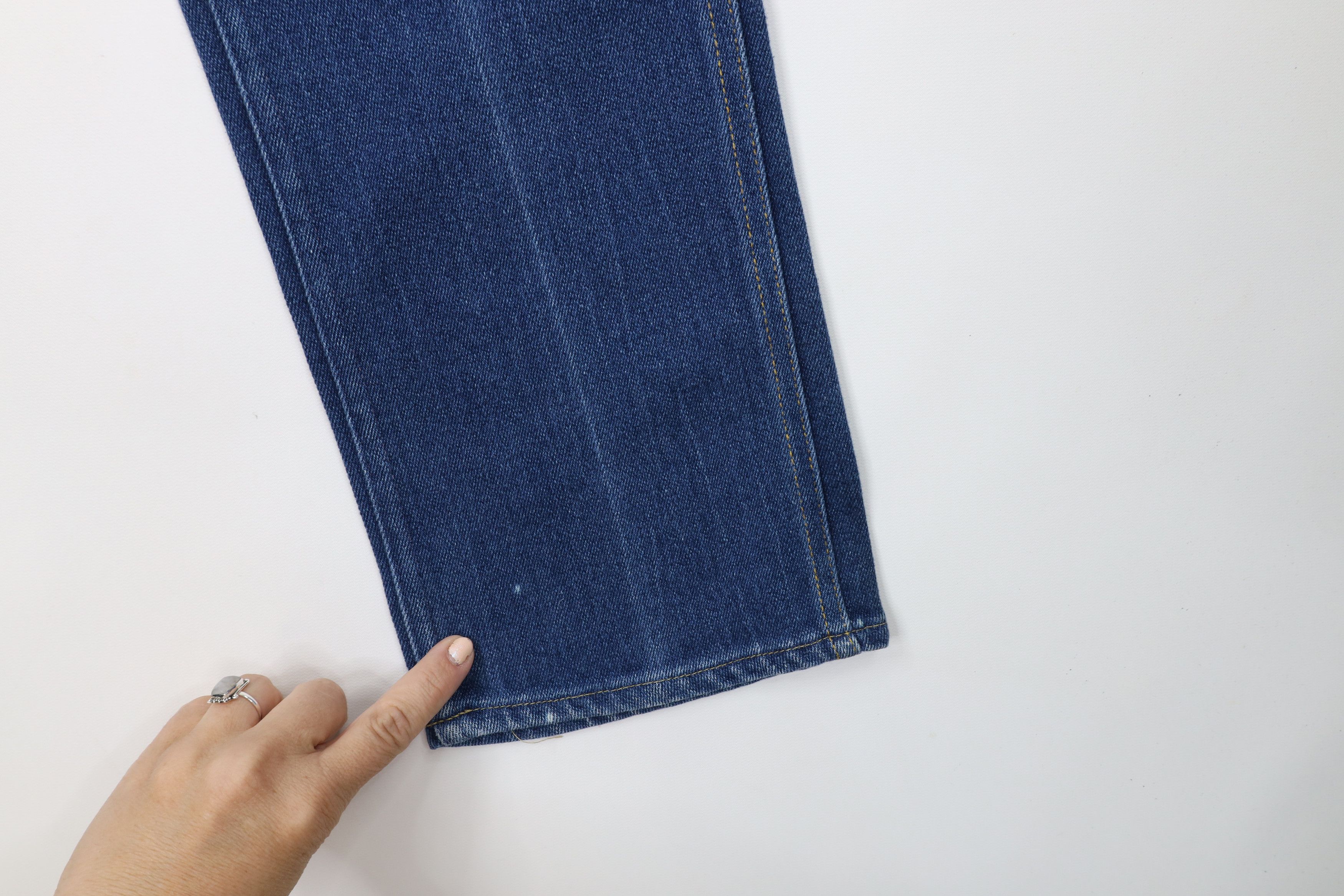 Lee Vintage 70s Lee Distressed Flared Denim Jeans Blue USA Size 27" / US 4 / IT 40 - 5 Thumbnail