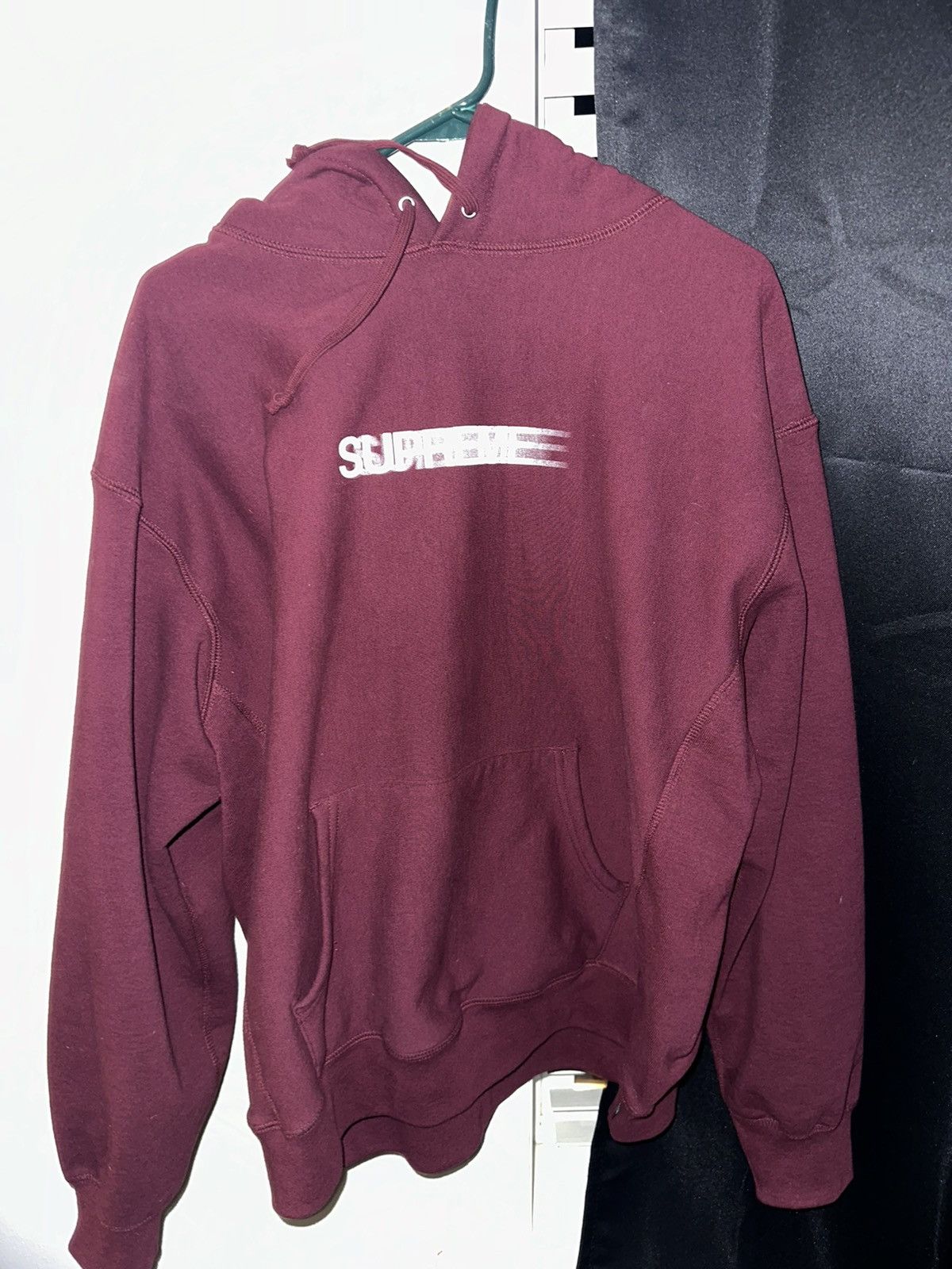 Supreme Supreme Motion Logo Hooded Sweatshirt Burgundy SS23 | Grailed