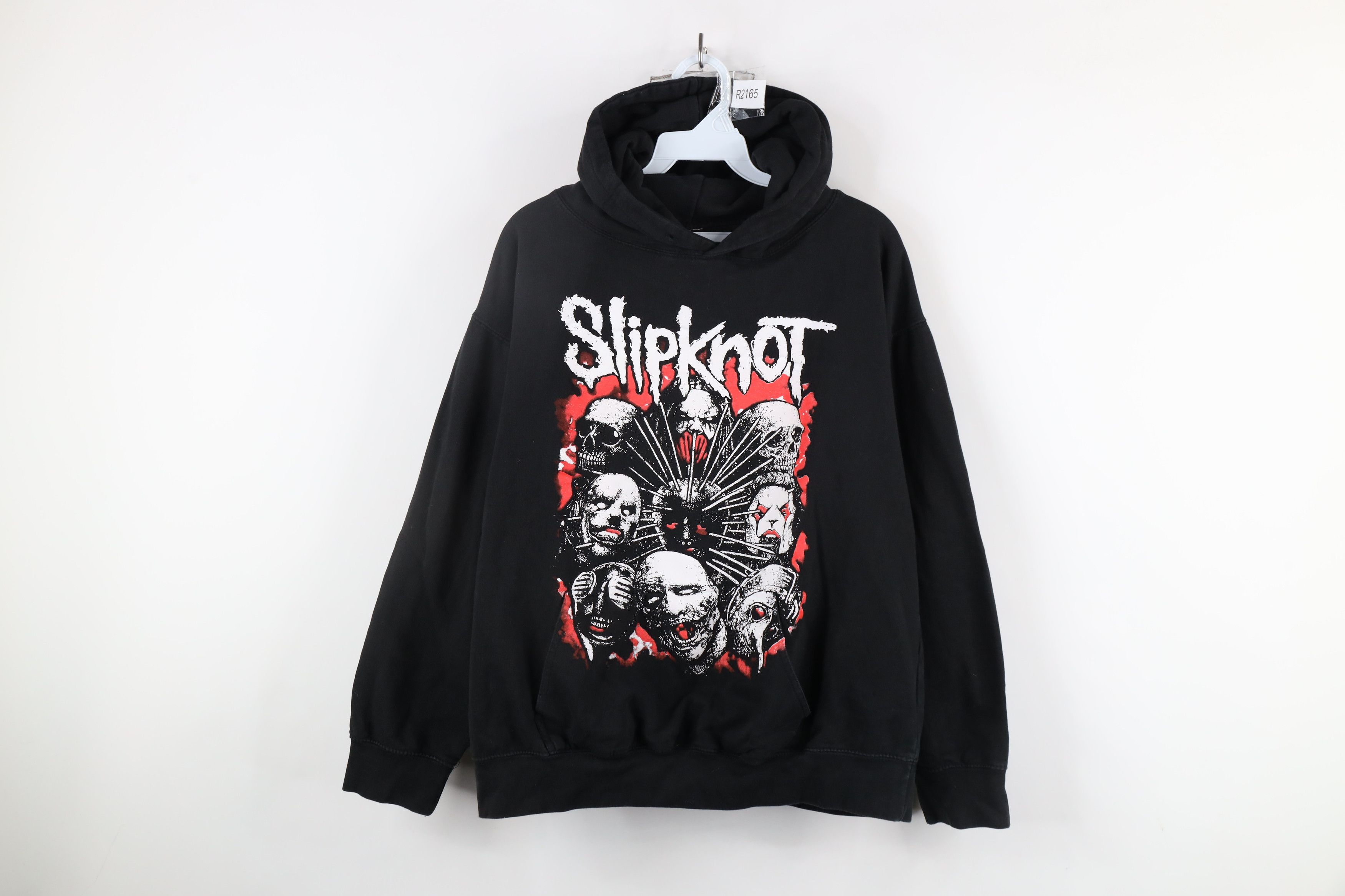 Vintage Spell Out Slipknot Band Hoodie Sweatshirt Black