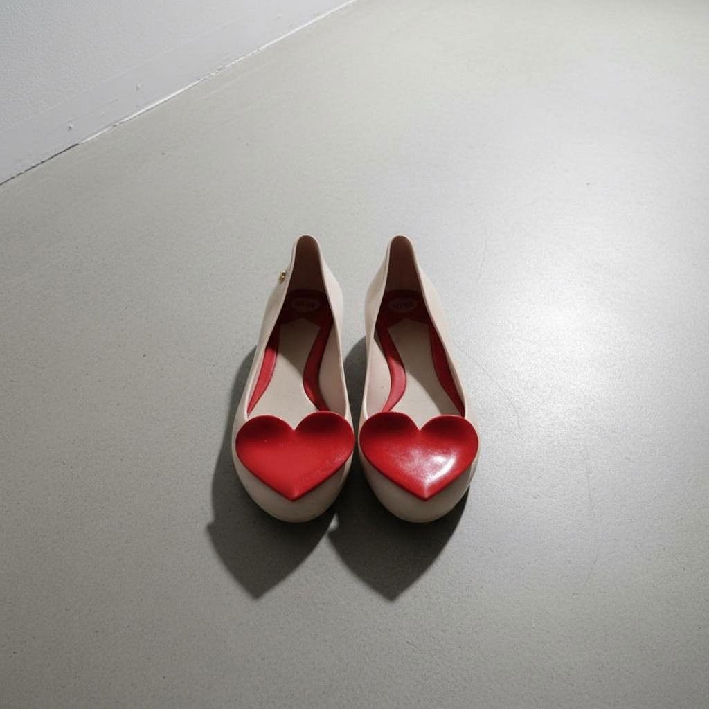 Melissa The Melissa Heart Rubber Ballerinas Size US 7.5 / IT 37.5 - 5 Thumbnail