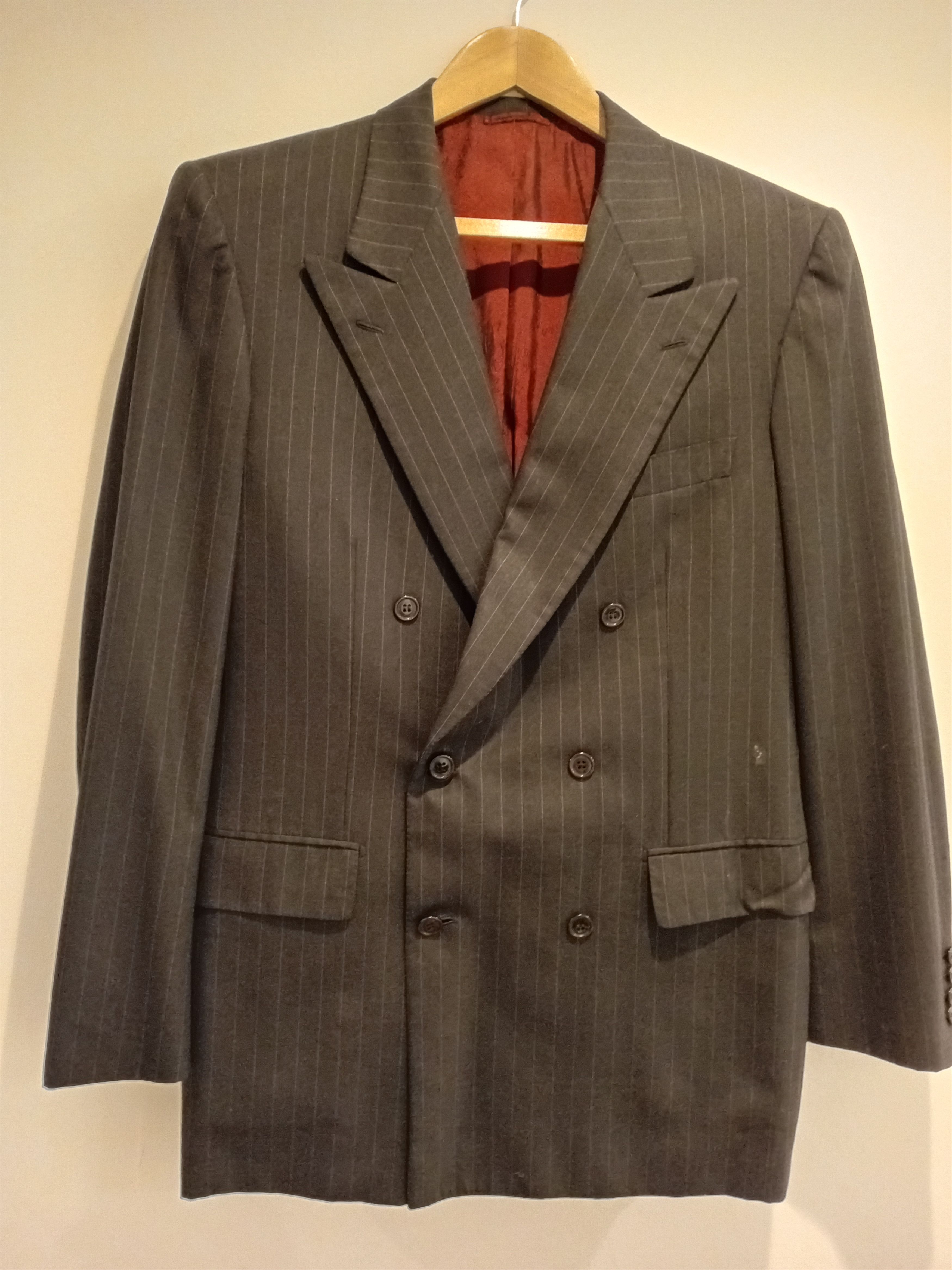 Brioni Harrods by Brioni Double-Breasted Grey Pinstripe Blazer Size 42R - 1 Thumbnail