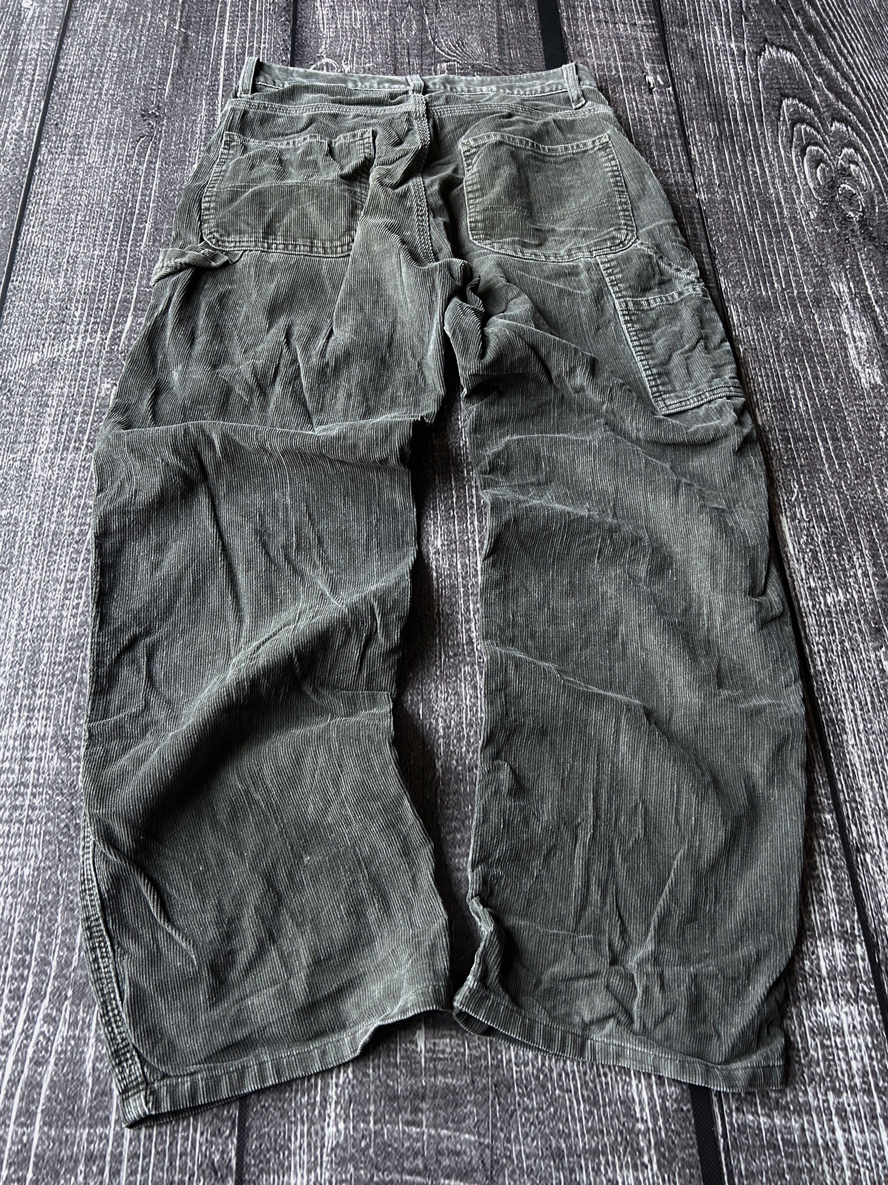 Japanese Brand VTG Baggy Rap SK8 JNCO Balenci Style Corduroy Jeans Y2K Size US 30 / EU 46 - 2 Thumbnail
