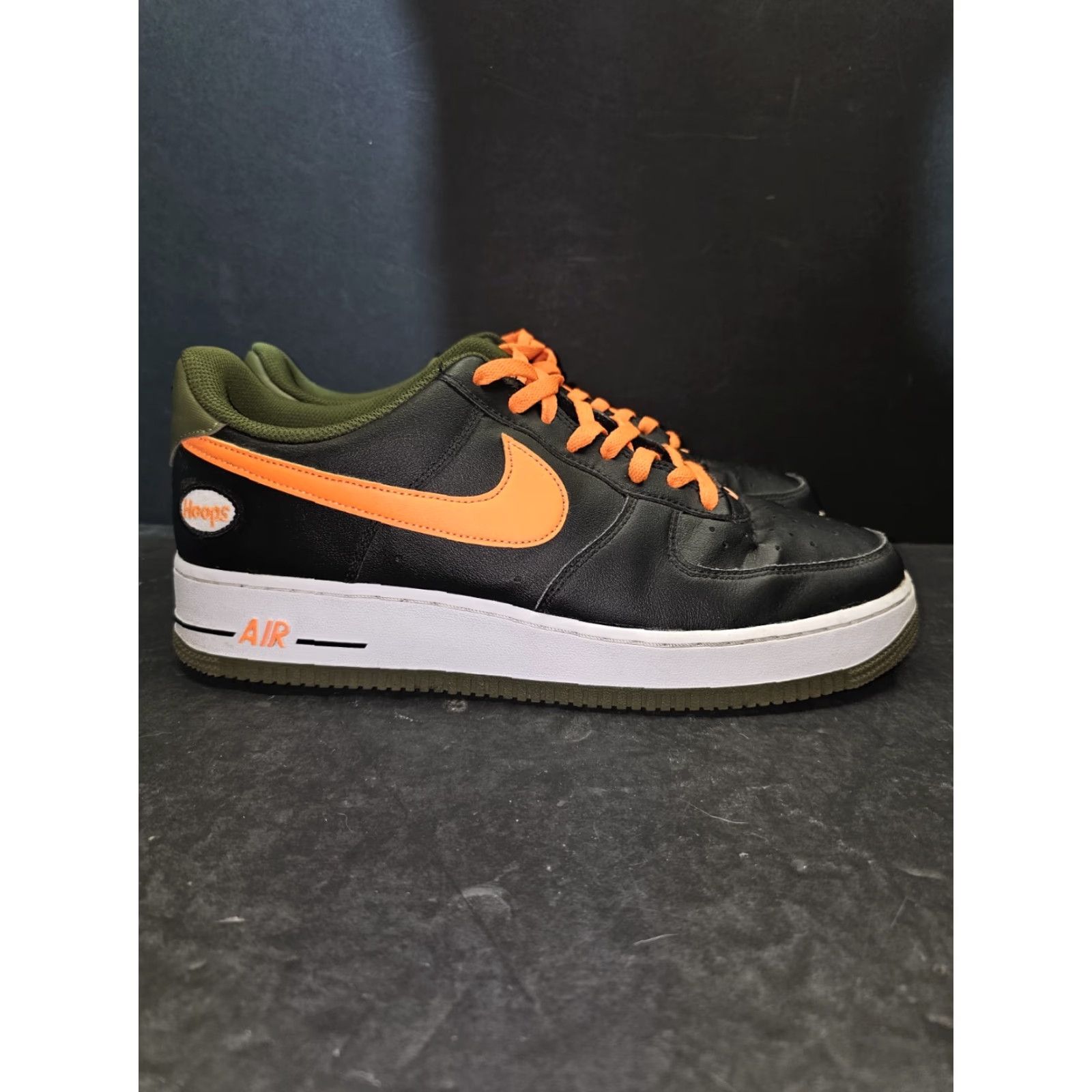 Nike NIKE Air Force 1 '07 Low LV8 DH7440-001 Black & Orange Hoops Men’s Size 12 Sneaker Size ONE SIZE - 5 Thumbnail
