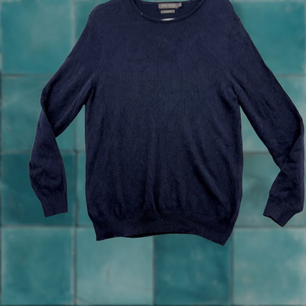 Paul Stuart Paul James Sweater Mens M Blue 100% Cashmere V-Neck Pullover Knit Navy Volvo? Size US M / EU 48-50 / 2 - 1 Thumbnail