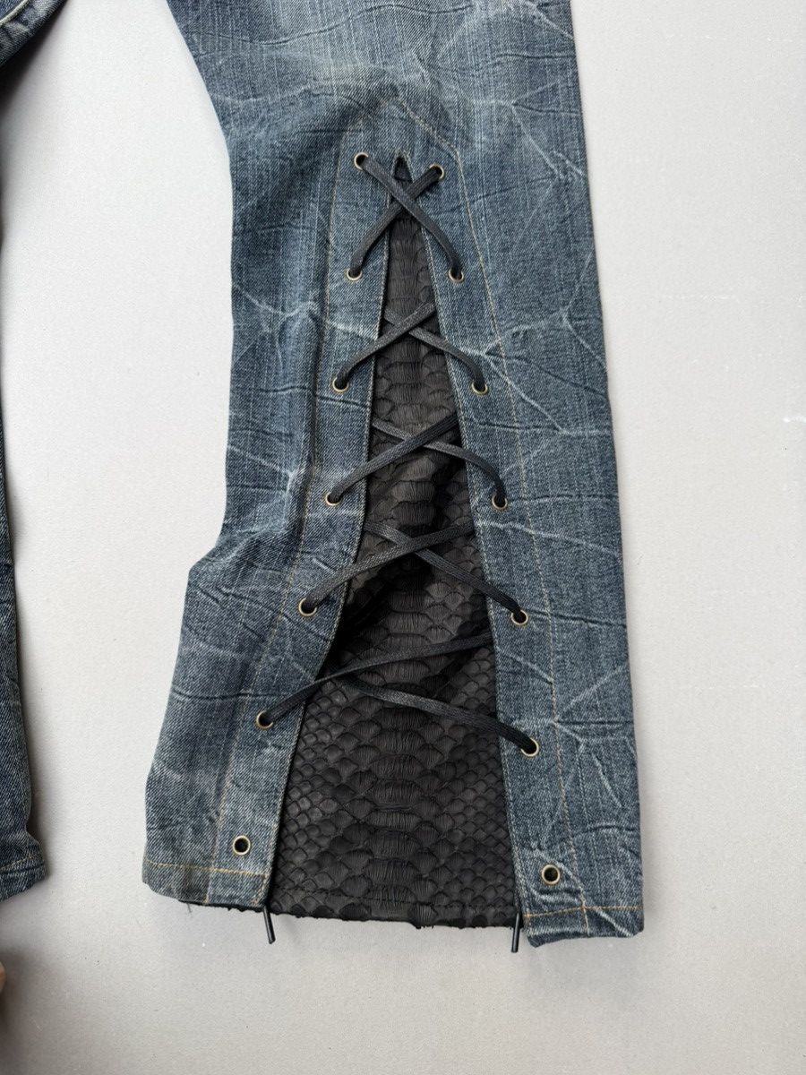 Japanese Brand Blow by Blue lace up flare jeans Size US 30 / EU 46 - 6 Thumbnail
