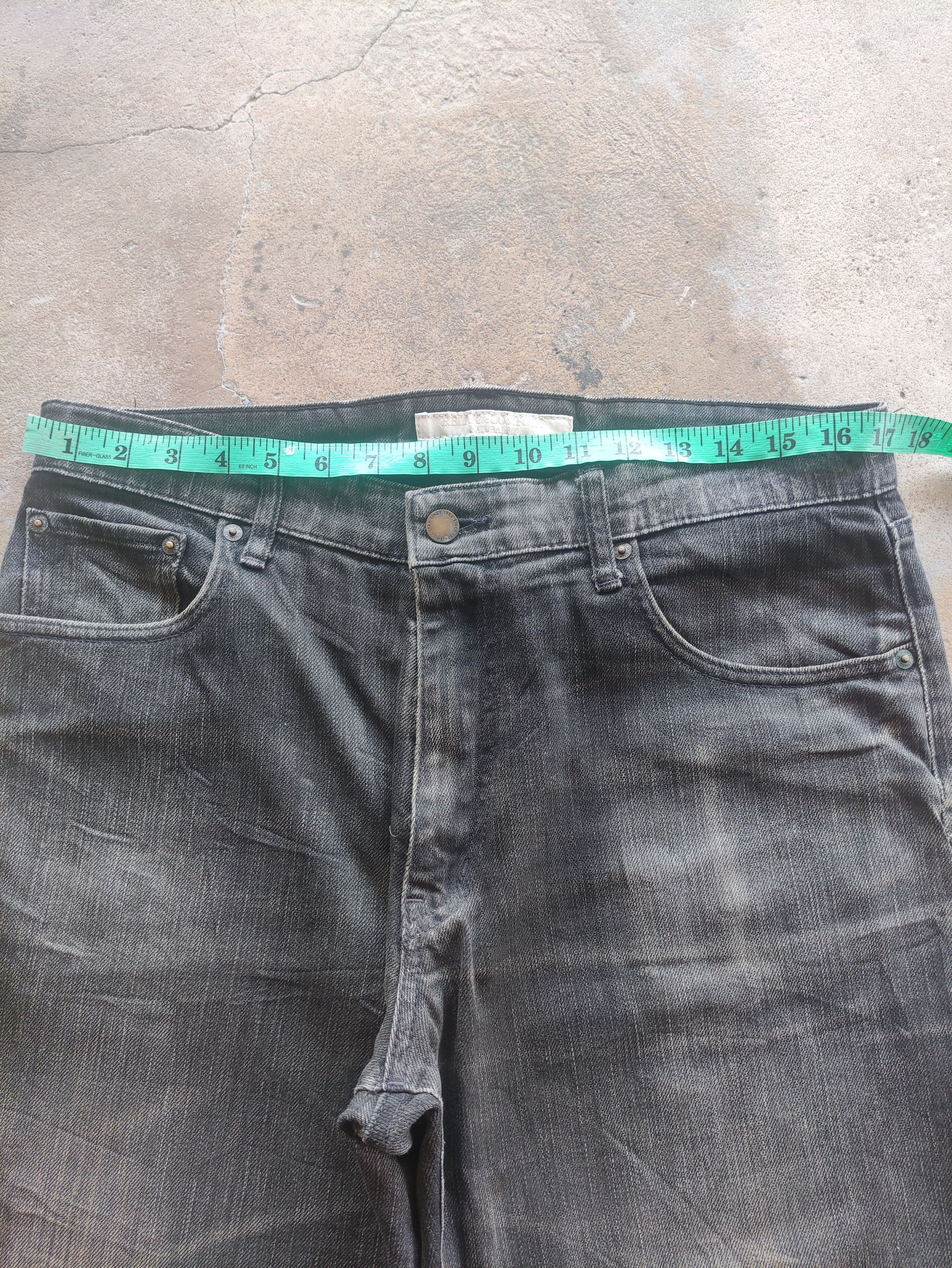 Japanese Brand × Uniqlo W35💥 Vintage Japanese Black Faded Denim Jeans Pants Size US 35 - 6 Thumbnail
