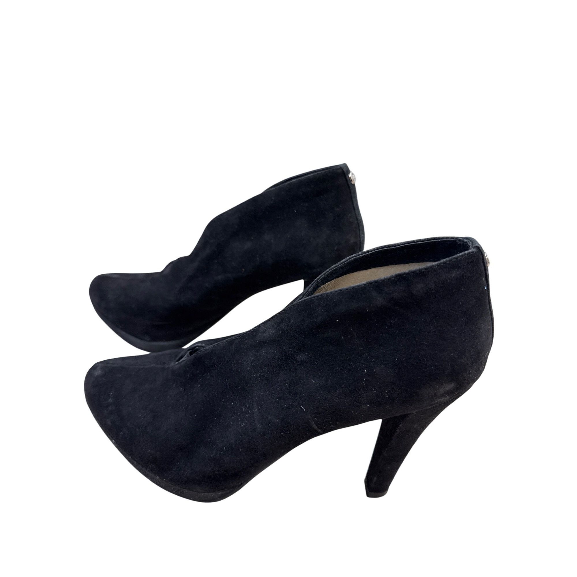 Michael Kors Michael Kors Womens Black Suede 4.5" Heels Size 8.5M SKU 703 Size US 8.5 / IT 38.5 - 4 Thumbnail