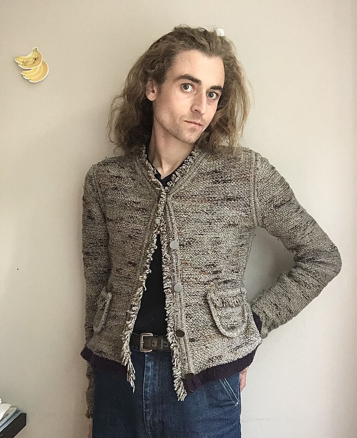 Chanel Chanel AW1999 Runway Grey/Purple Fringed Knit Jacket Size XS / US 0-2 / IT 36-38 - 2 Thumbnail