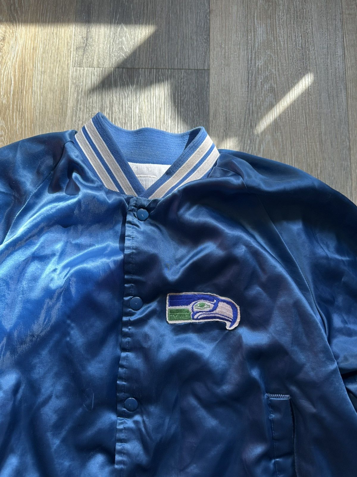 Starter × Vintage Vintage Seattle Seahawks Starter Bomber Jacket Size US M / EU 48-50 / 2 - 2 Thumbnail