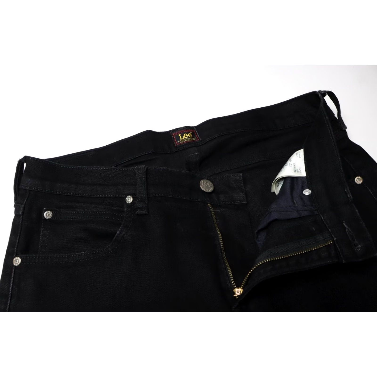 Lee LEE Luke Jeans Slim Fit Stretch Zip Fly Black Mens W31/L32 Denim 98% Cotton 2% Elatane Pocket Regular Sizes Size US 31 - 4 Thumbnail