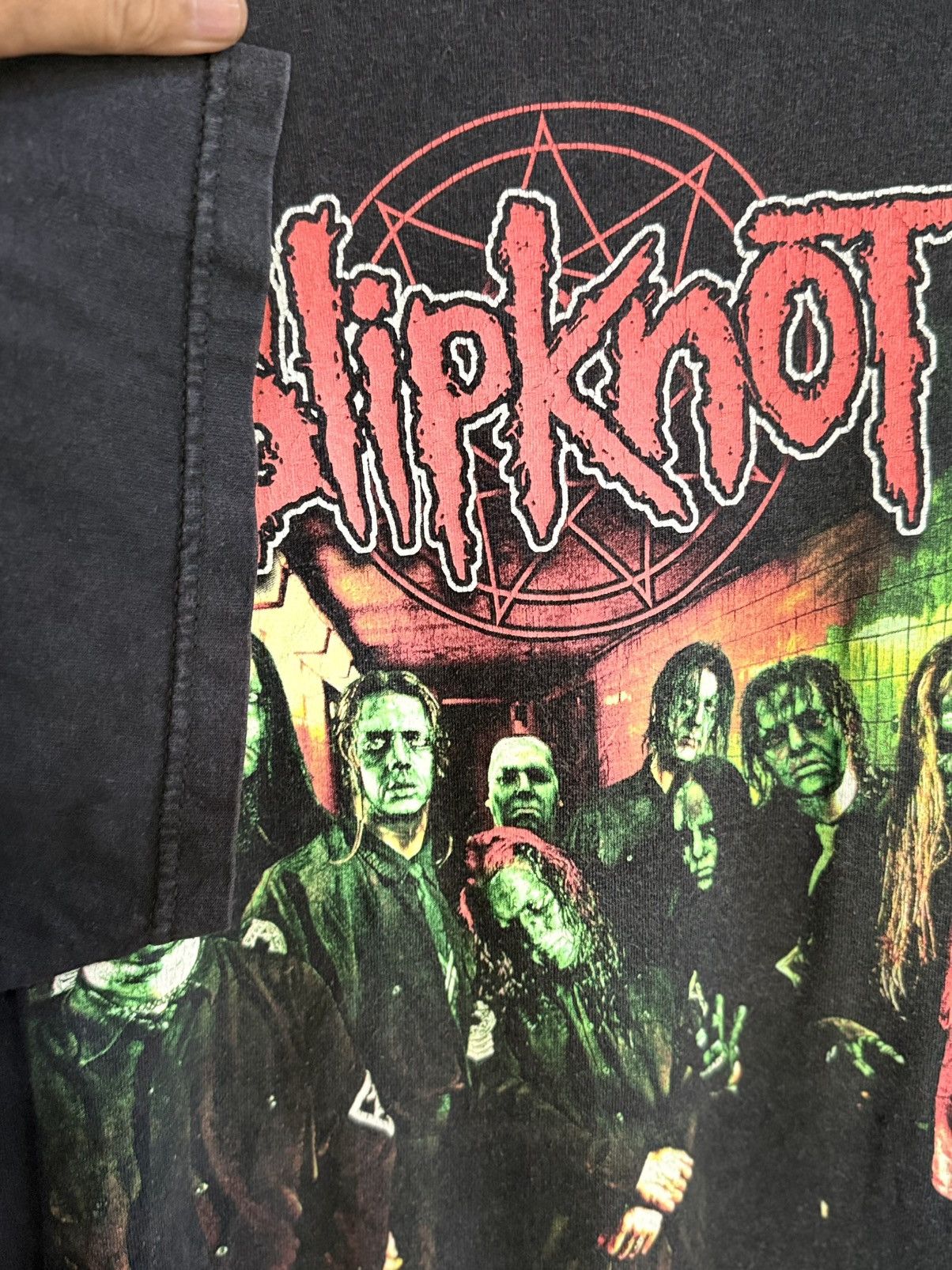Band Tees Vintage Slipknot American Heavy Metal Band Promo Faded Tee Size US XL / EU 56 / 4 - 4 Thumbnail