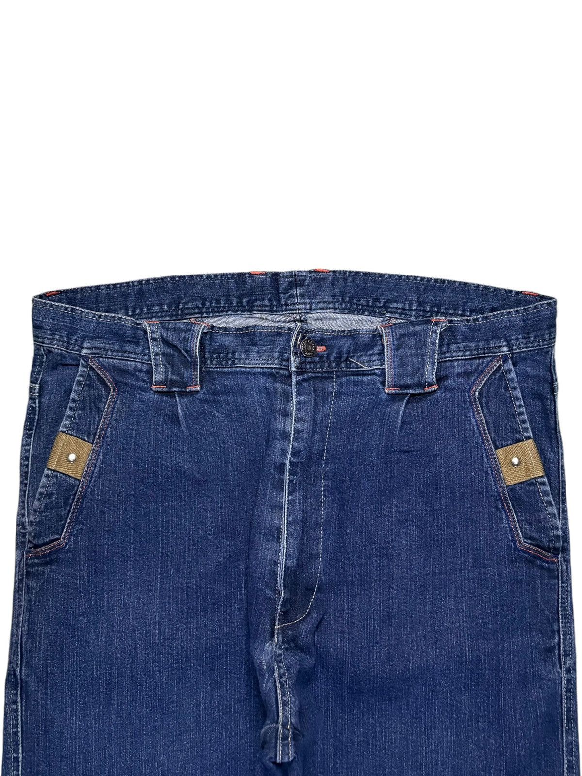 Japanese Brand Vintage Japanese Brand Blue Wash Embroidered Loose Jeans Size US 35 - 4 Thumbnail