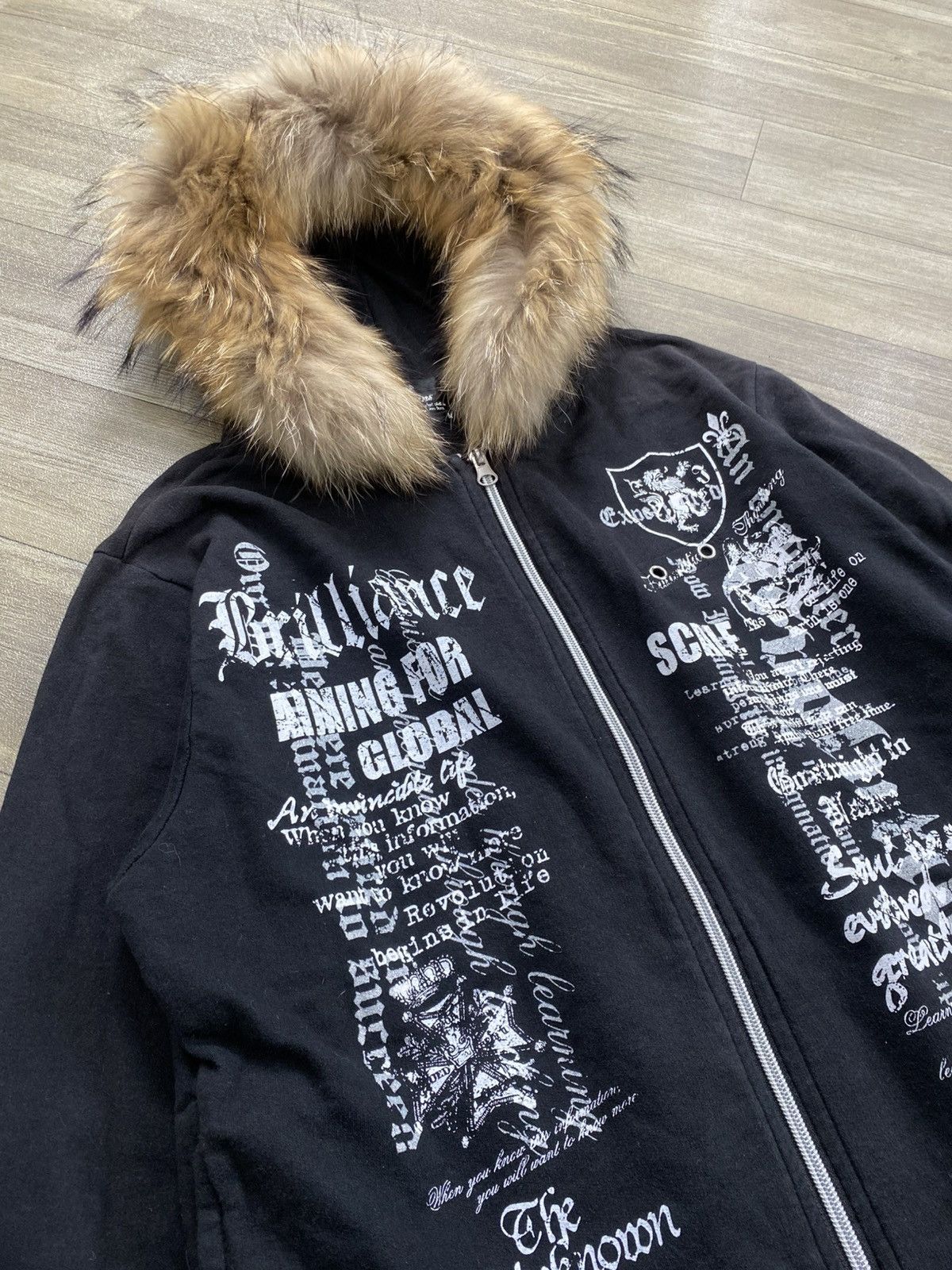 20471120 2000s Collins Skulls Poem Ifsixwasnine Lgb Style Fur Hoodie Size US M / EU 48-50 / 2 - 4 Thumbnail