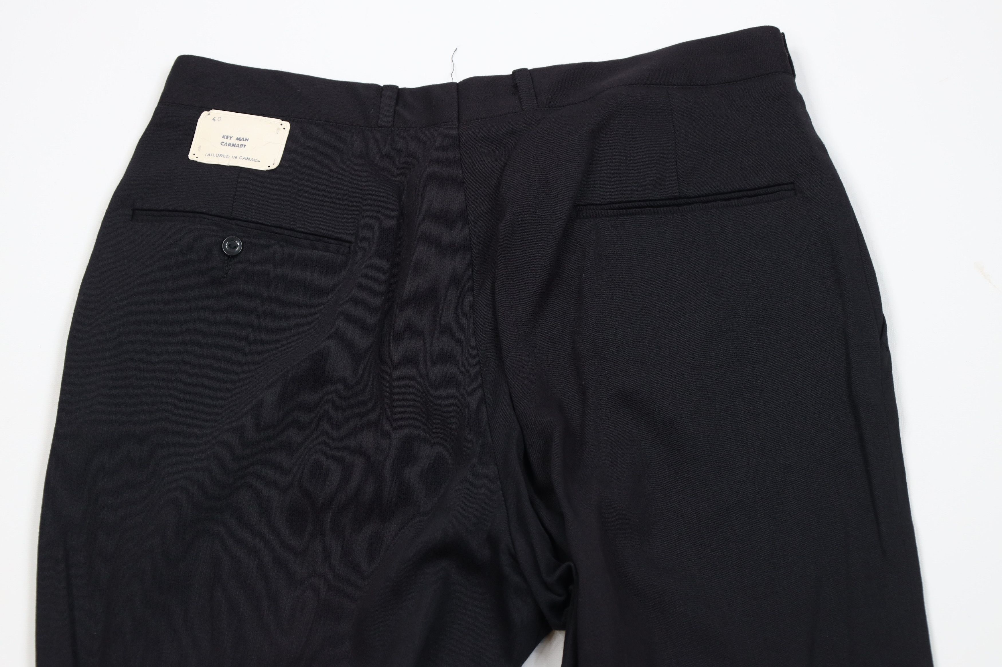 Vintage Deadstock Vintage 50s Gabardine Chino Pants Trousers Black Size US 33 - 9 Thumbnail