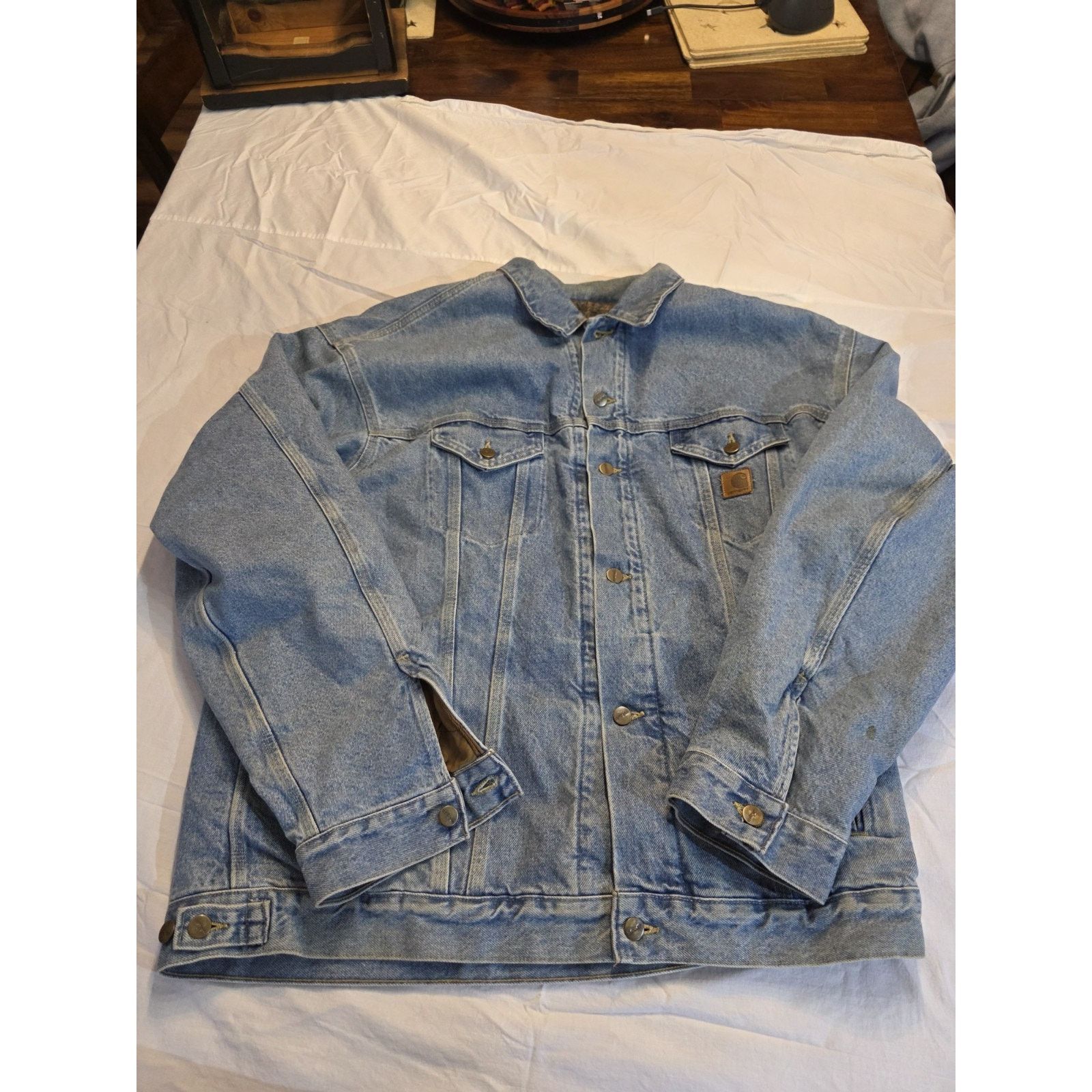 Carhartt Trucker Blanket Lined Denim Jacket Men’s Size 2XL