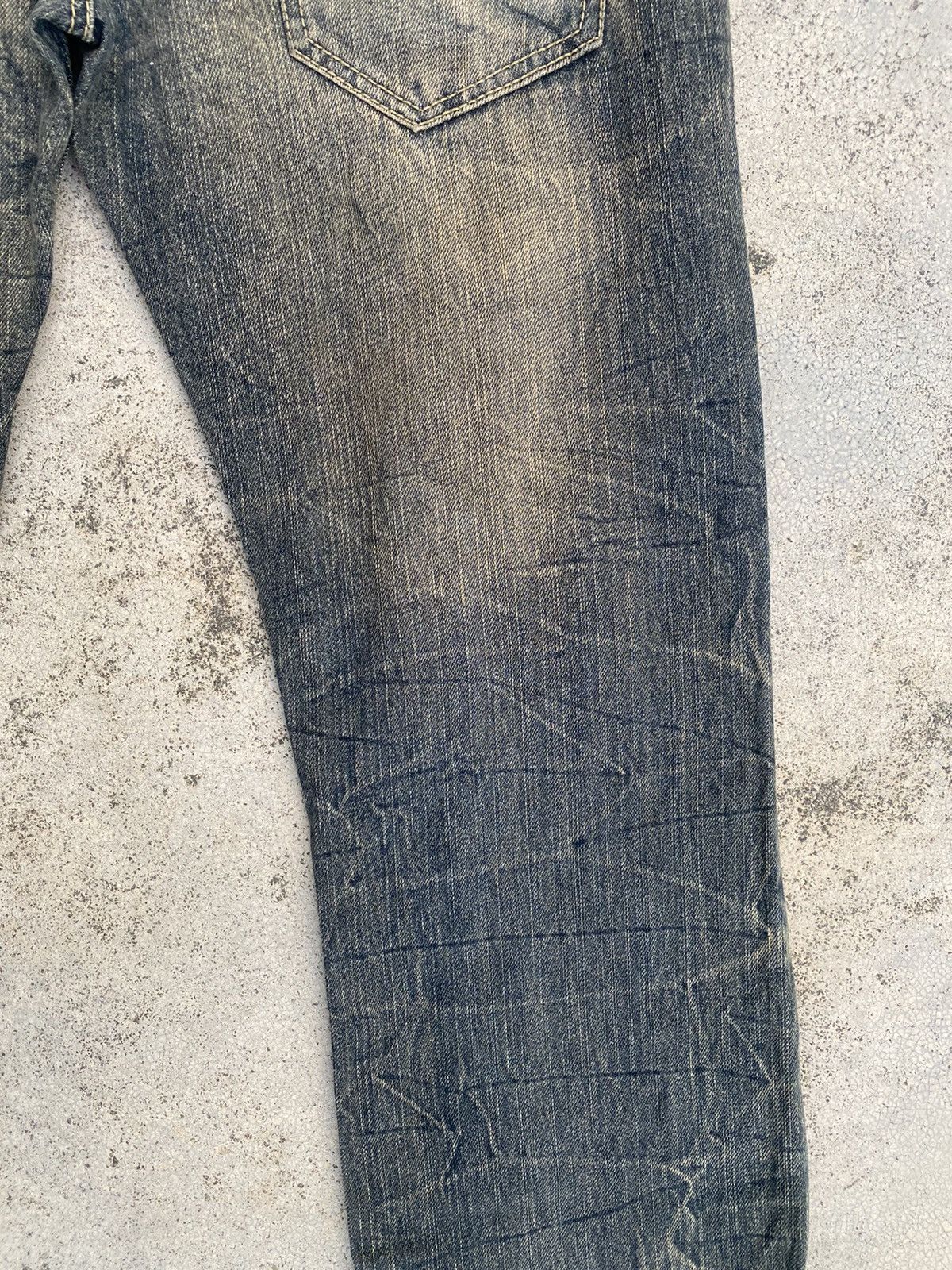 If Six Was Nine × Japanese Brand × Tornado Mart Edwin Distressed Mud Washed Studed Jeans Size US 35 - 17 Thumbnail