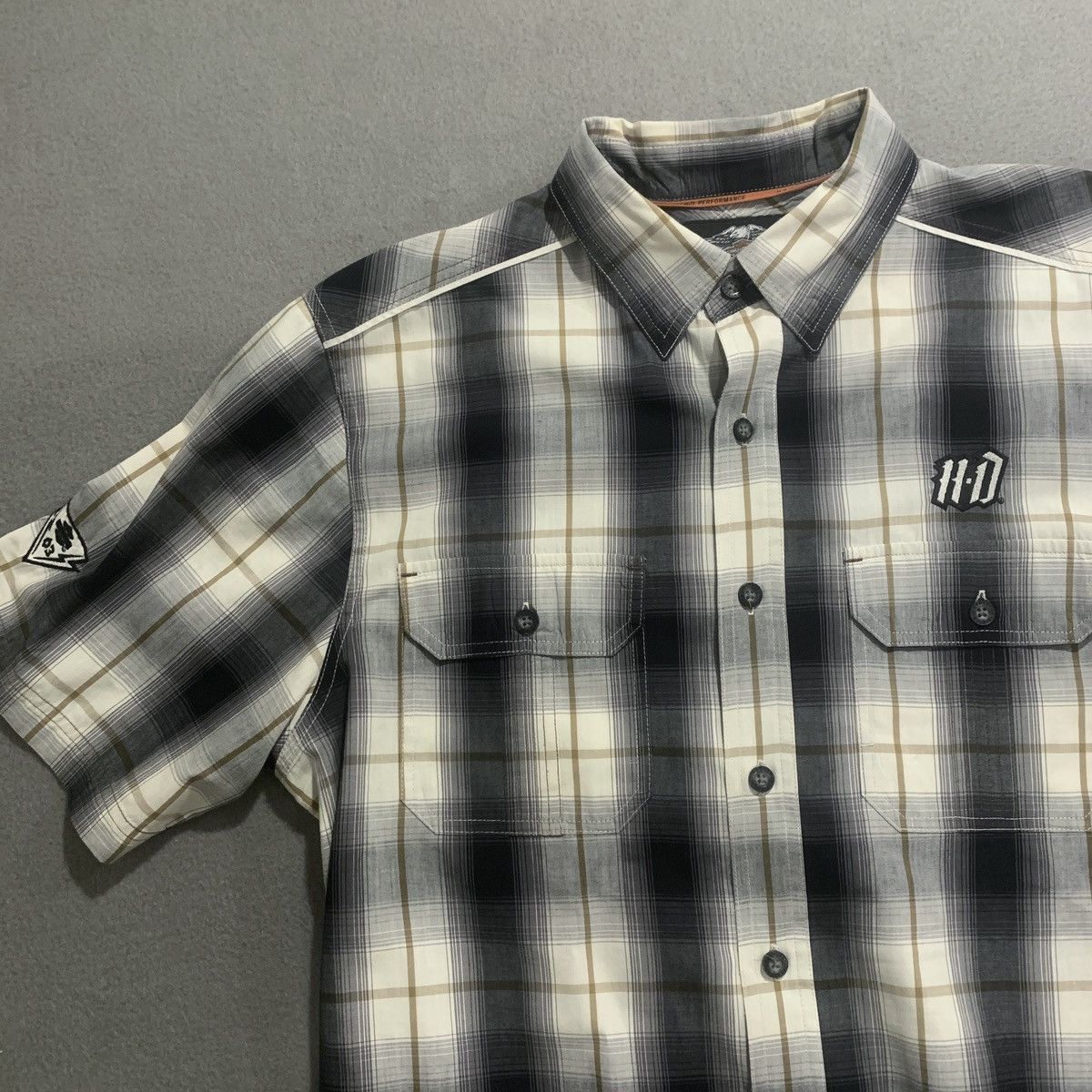 Harley Davidson Harley Davidson Plaid Camp Shirt Grey Large Embroidered SS Size US L / EU 52-54 / 3 - 1 Thumbnail