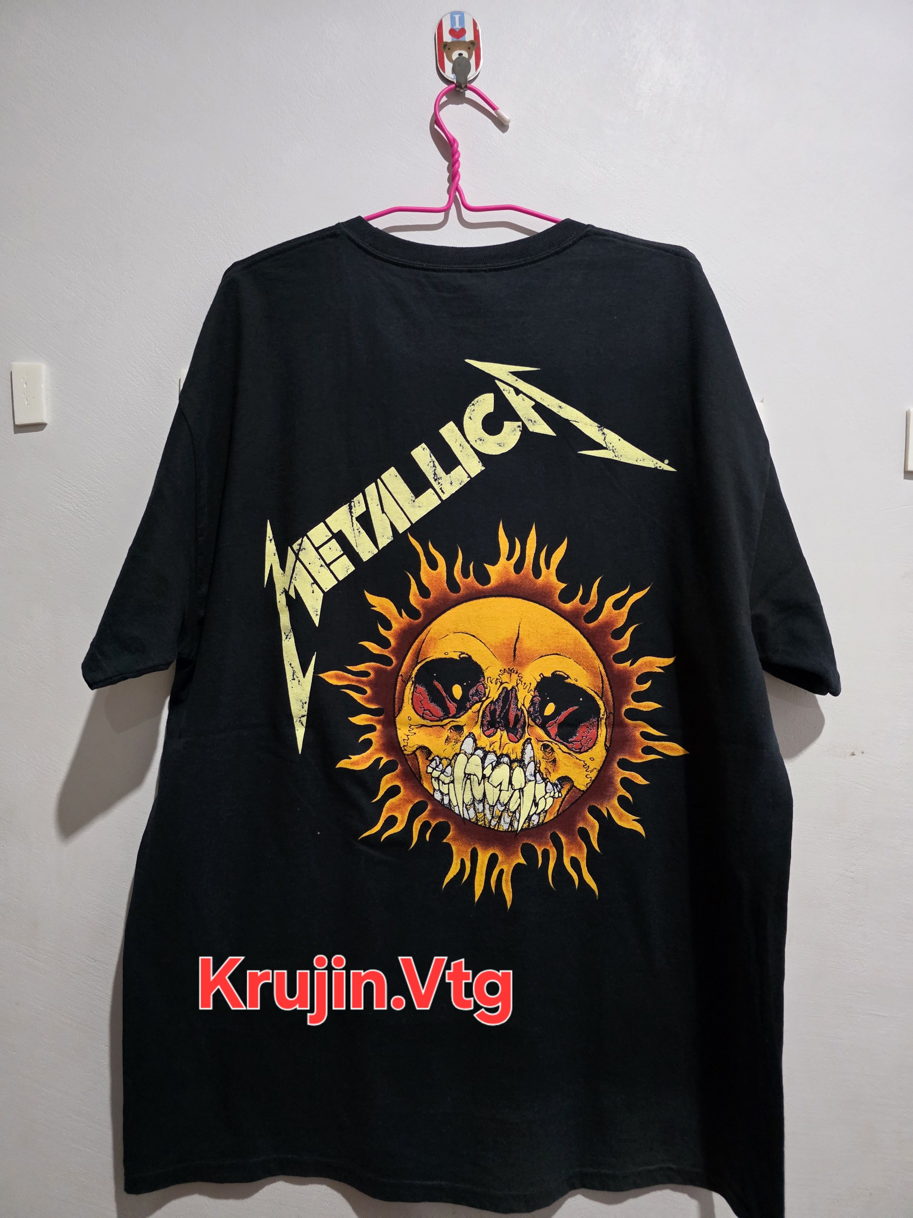 Other Band: Metallica Pushead Flaming Skull and Skull Sun Size US XL / EU 56 / 4 - 6 Thumbnail