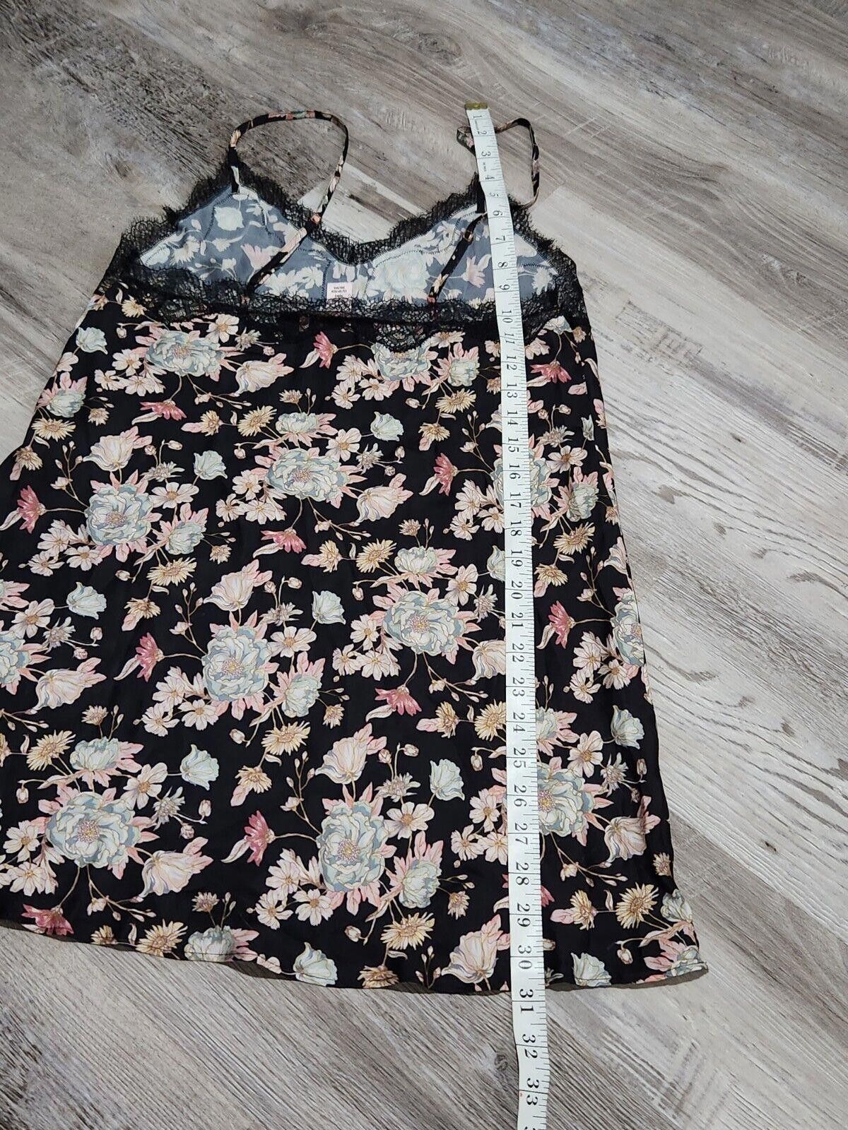 Designer Victoria Seceret Teddy Extra Small Black Floral Night Pajama Size ONE SIZE - 6 Thumbnail